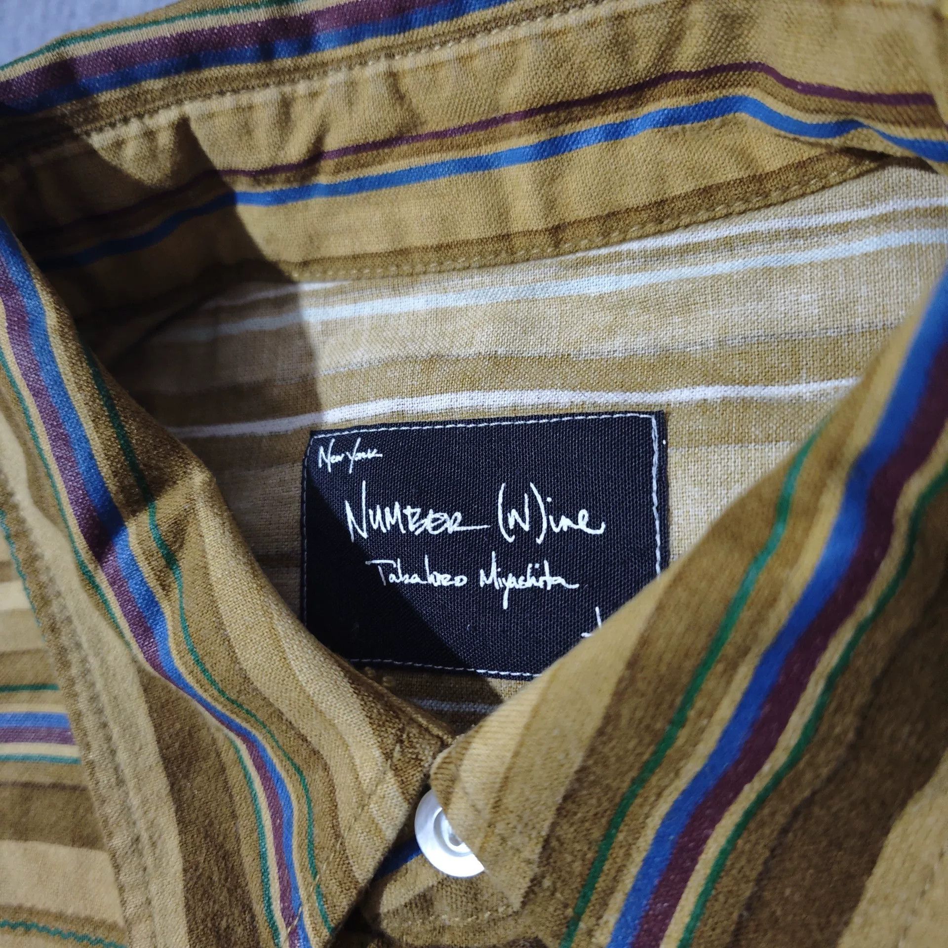 Number (N)ine Number Nine 05AW Diamond Embroidery Striped Shirt Size US M / EU 48-50 / 2 - 3 Thumbnail