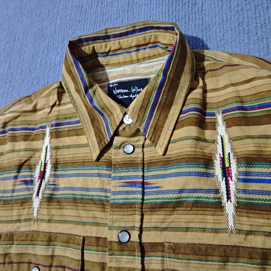 Number (N)ine Number Nine 05AW Diamond Embroidery Striped Shirt Size US M / EU 48-50 / 2 - 2 Thumbnail