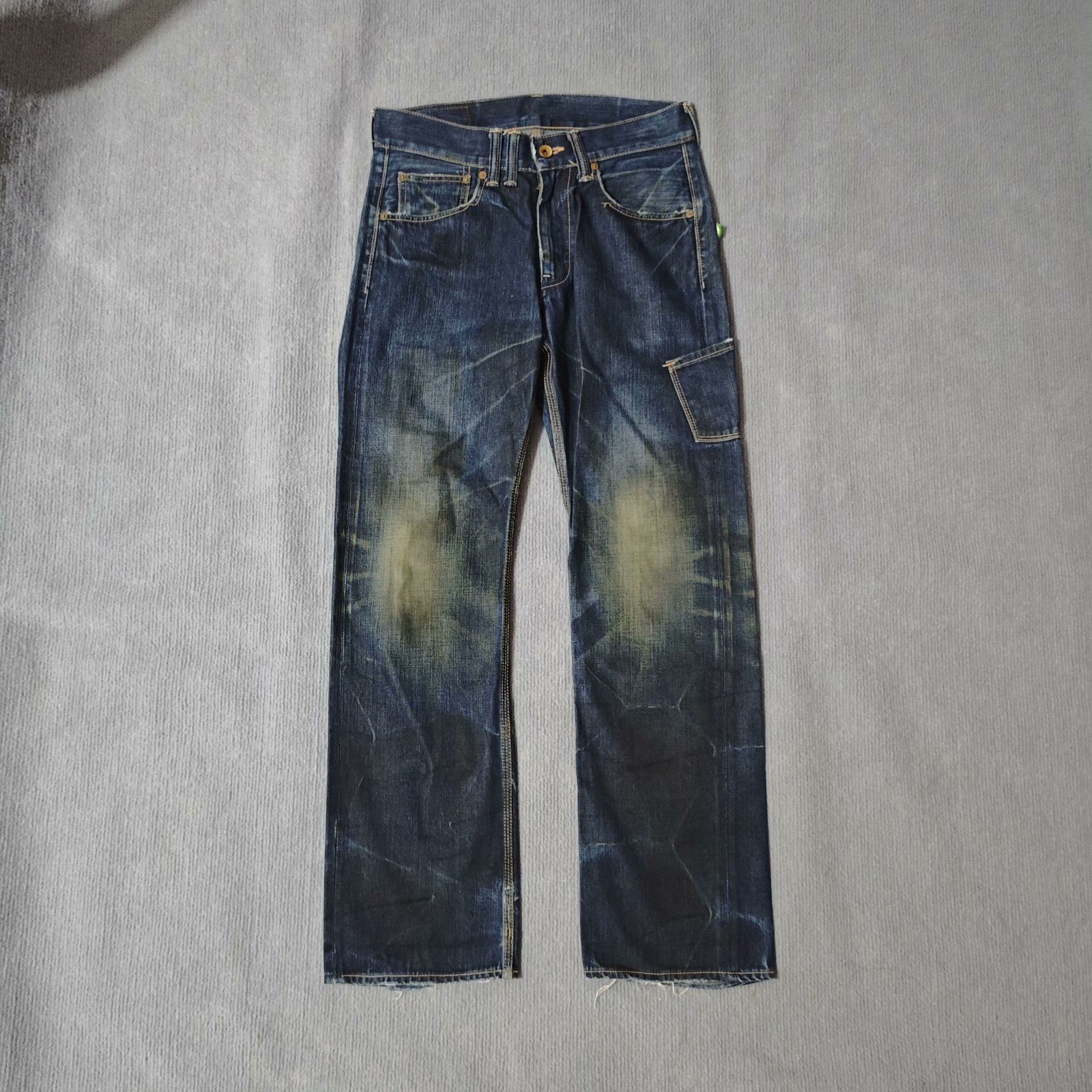ANACHRONORM Anachronorm Japanese Oil Stain Straight Jeans Size US 32 / EU 48 - 2 Thumbnail