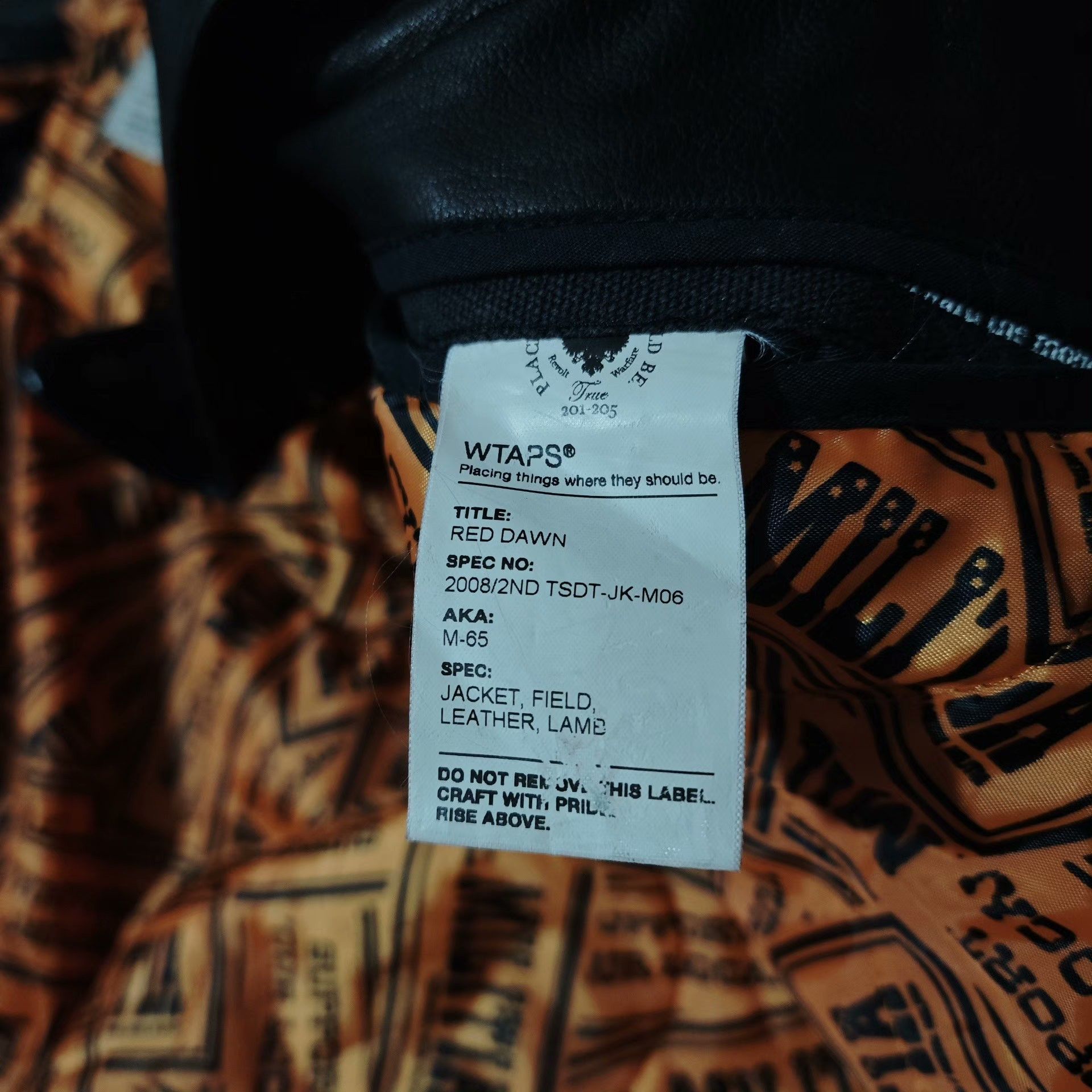 Wtaps Wtaps 08aw Red Dawn M65 Leather Jacket Size US S / EU 44-46 / 1 - 7 Thumbnail