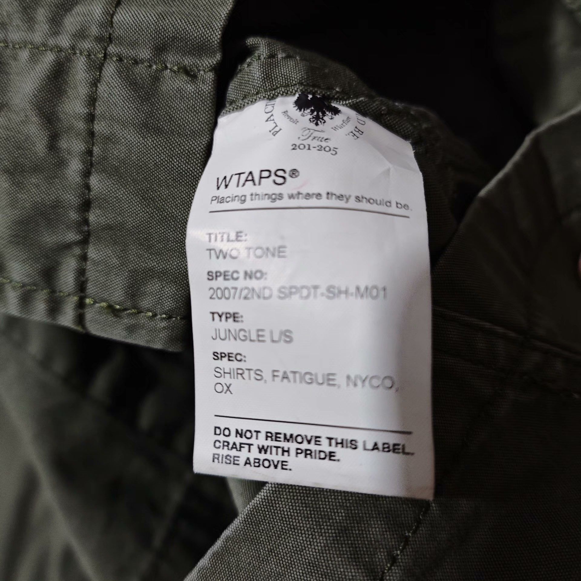 Wtaps Wtaps 07aw Jungle L/S Four-Pocket Jacket Size US M / EU 48-50 / 2 - 8 Thumbnail