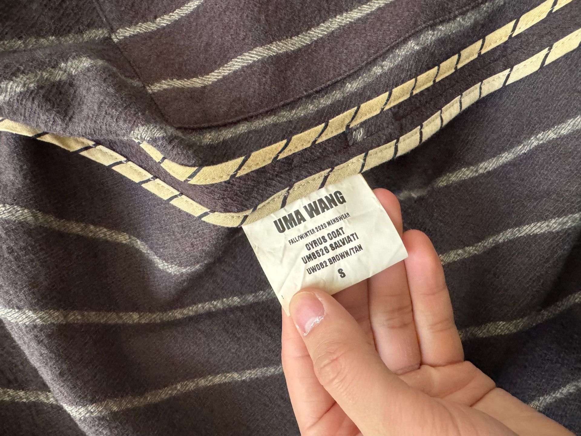 Uma Wang Uma Wang 20AW Striped Coat Size S / US 4 / IT 40 - 4 Thumbnail