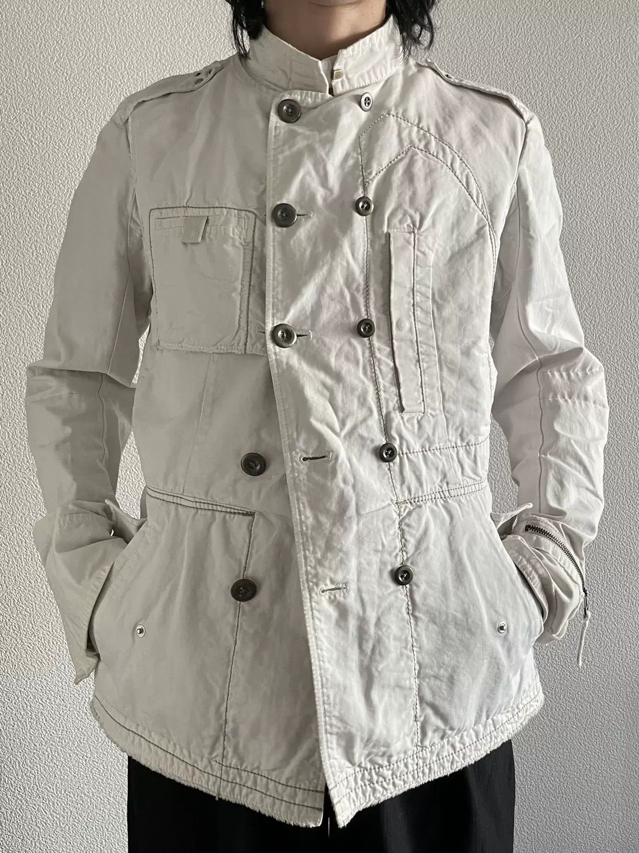 Marithe + Francois Girbaud Marithe+Francois Girbaud Double-Breasted Military Jacket Size US L / EU 52-54 / 3 - 3 Thumbnail