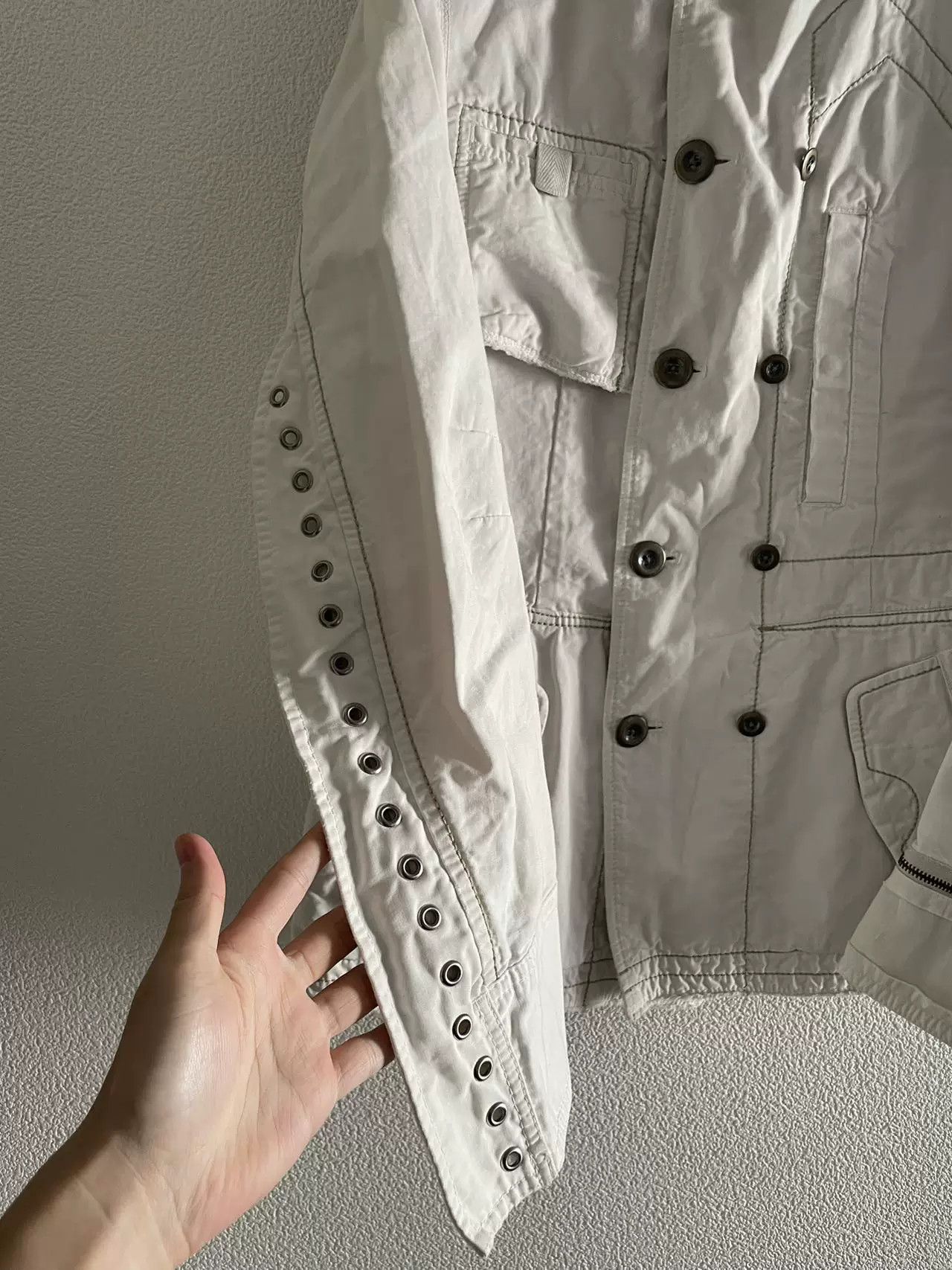 Marithe + Francois Girbaud Marithe+Francois Girbaud Double-Breasted Military Jacket Size US L / EU 52-54 / 3 - 5 Thumbnail