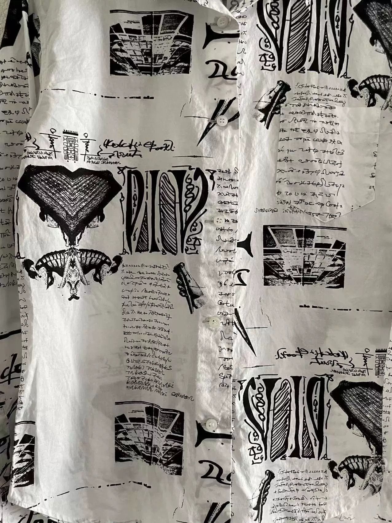 Issey Miyake Issey Miyake 03ss Newspaper Shirt Size US M / EU 48-50 / 2 - 5 Thumbnail