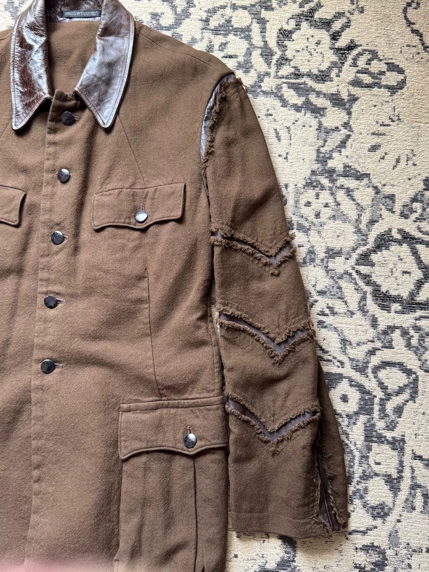 Yohji Yamamoto Yohji Yamamoto 03AW Patchwork Safari Jacket Size US M / EU 48-50 / 2 - 3 Thumbnail