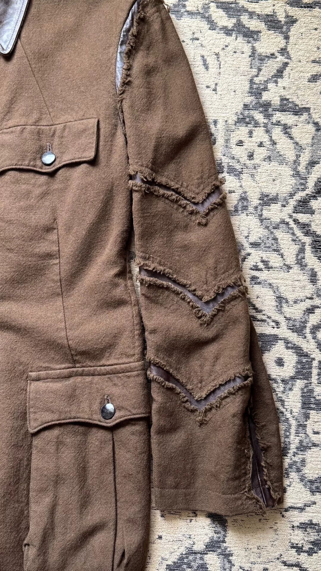 Yohji Yamamoto Yohji Yamamoto 03AW Patchwork Safari Jacket Size US M / EU 48-50 / 2 - 2 Thumbnail