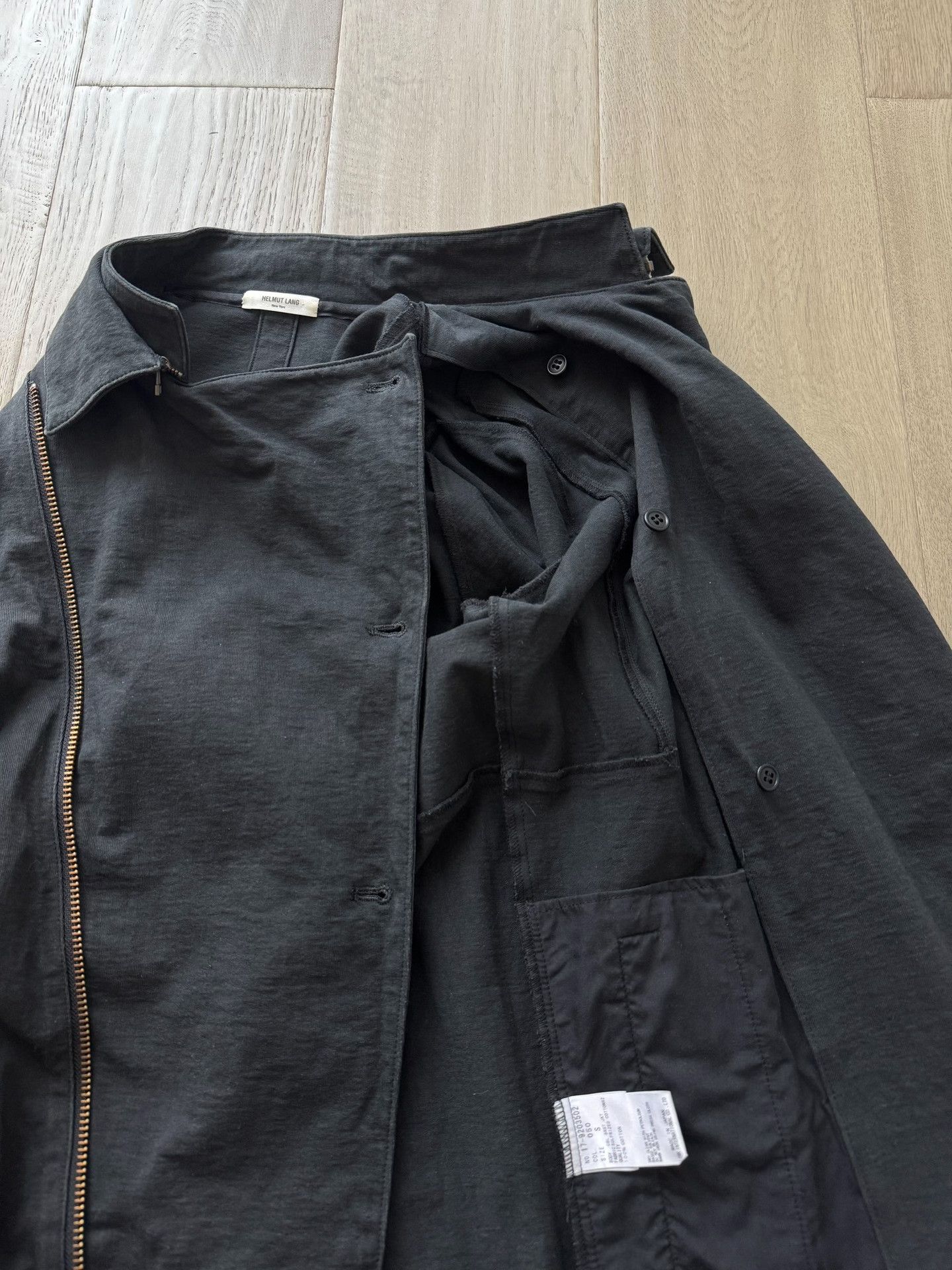 Helmut Lang Helmut Lang Diagonal Zip Biker Jacket Size US S / EU 44-46 / 1 - 7 Thumbnail