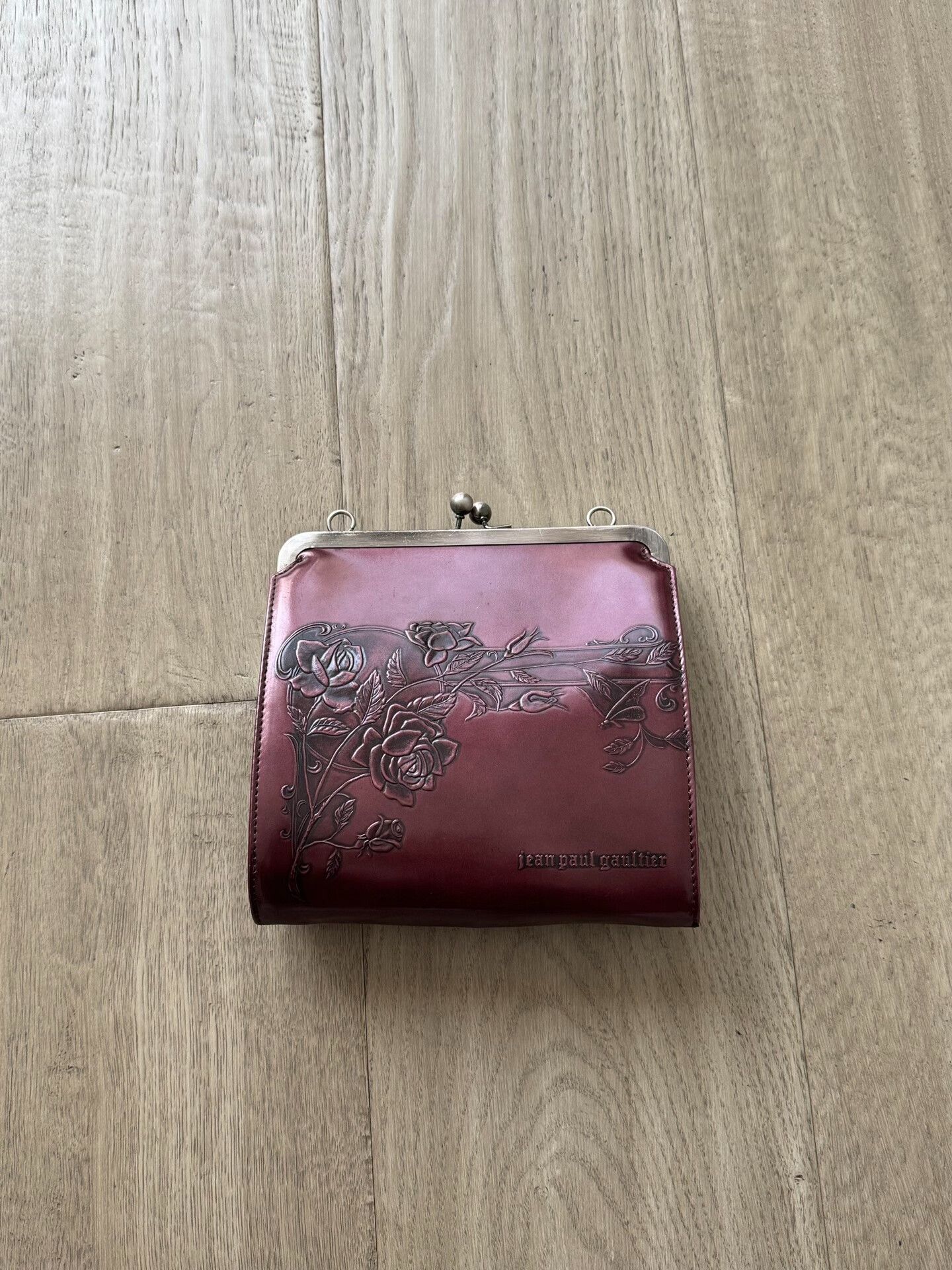 Jean Paul Gaultier Jean Paul Gaultier Wine Red Rose Clasp Bag Size ONE SIZE - 2 Thumbnail