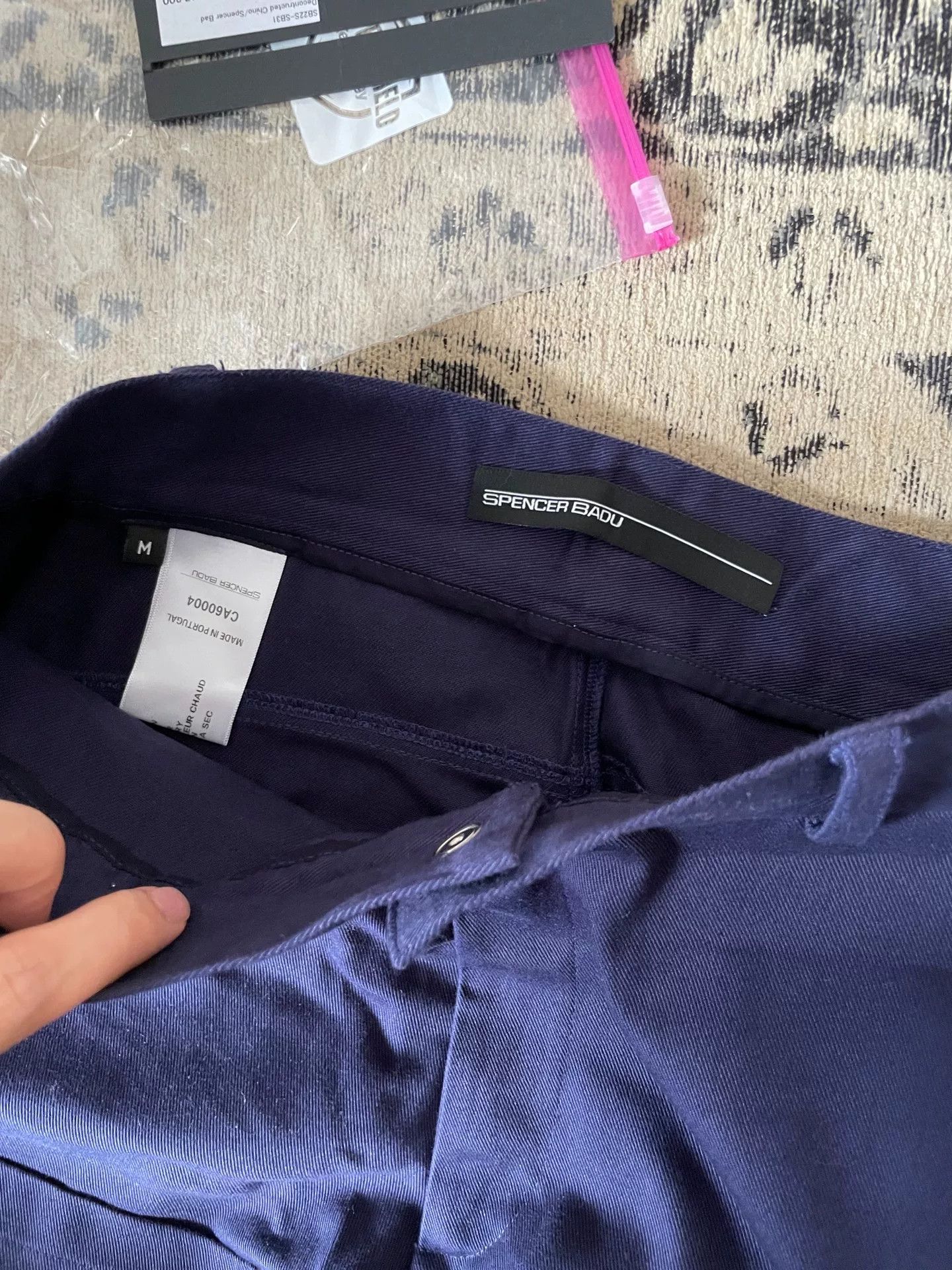 SPENCER BADU Spencer Badu Dark Blue Cargo Pants Size US 32 / EU 48 - 4 Thumbnail