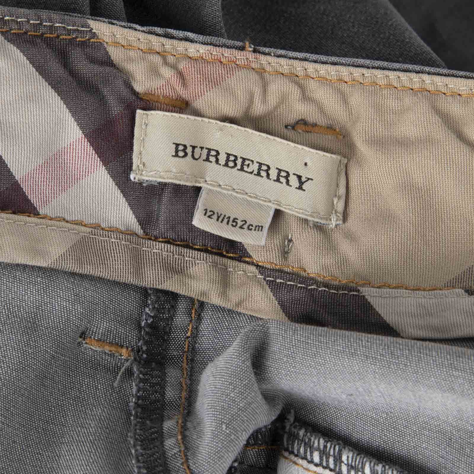 Burberry Grey Lightweight Denim Belted Jeans Size 25" / US 0 / IT 36 - 14 Thumbnail