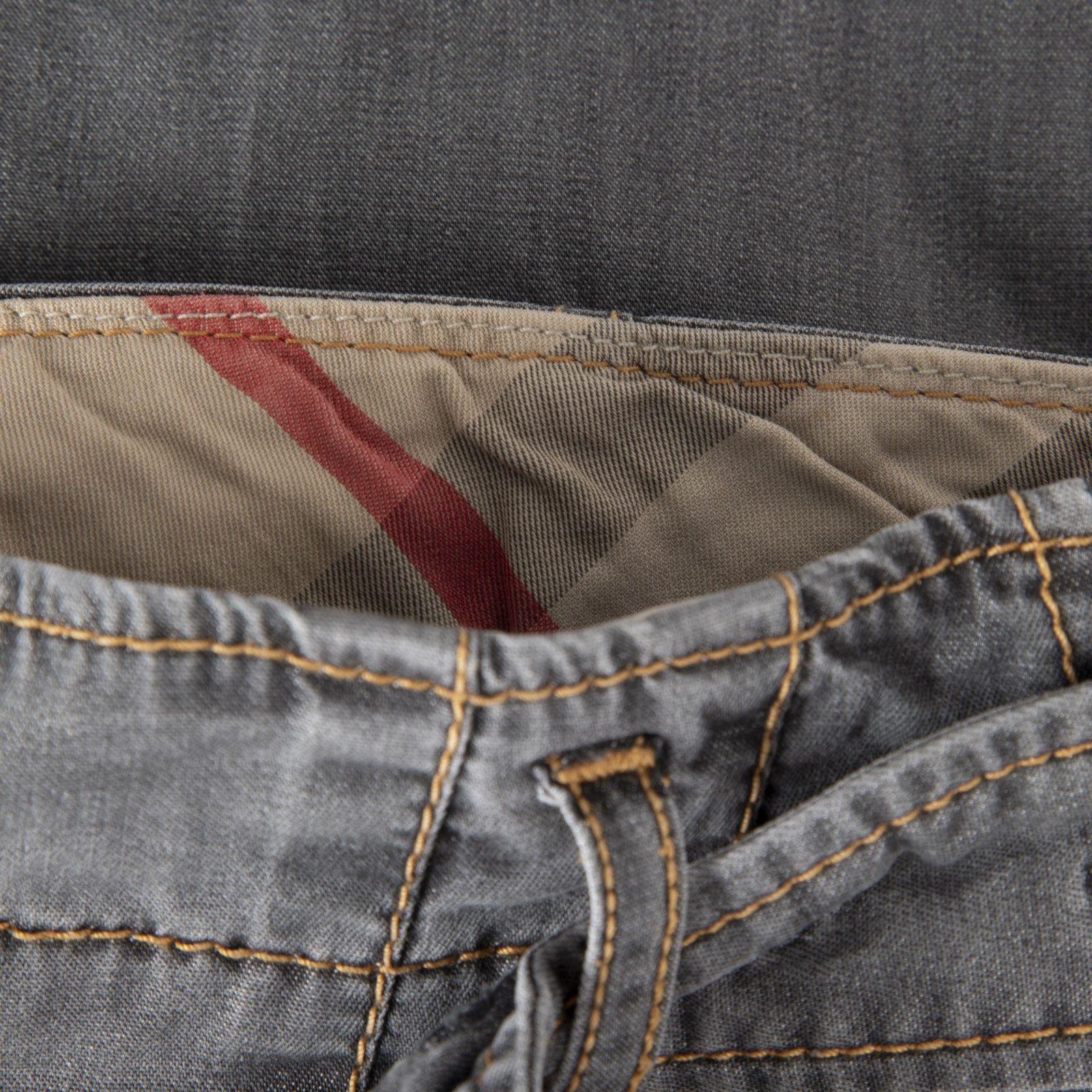 Burberry Grey Lightweight Denim Belted Jeans Size 25" / US 0 / IT 36 - 3 Thumbnail