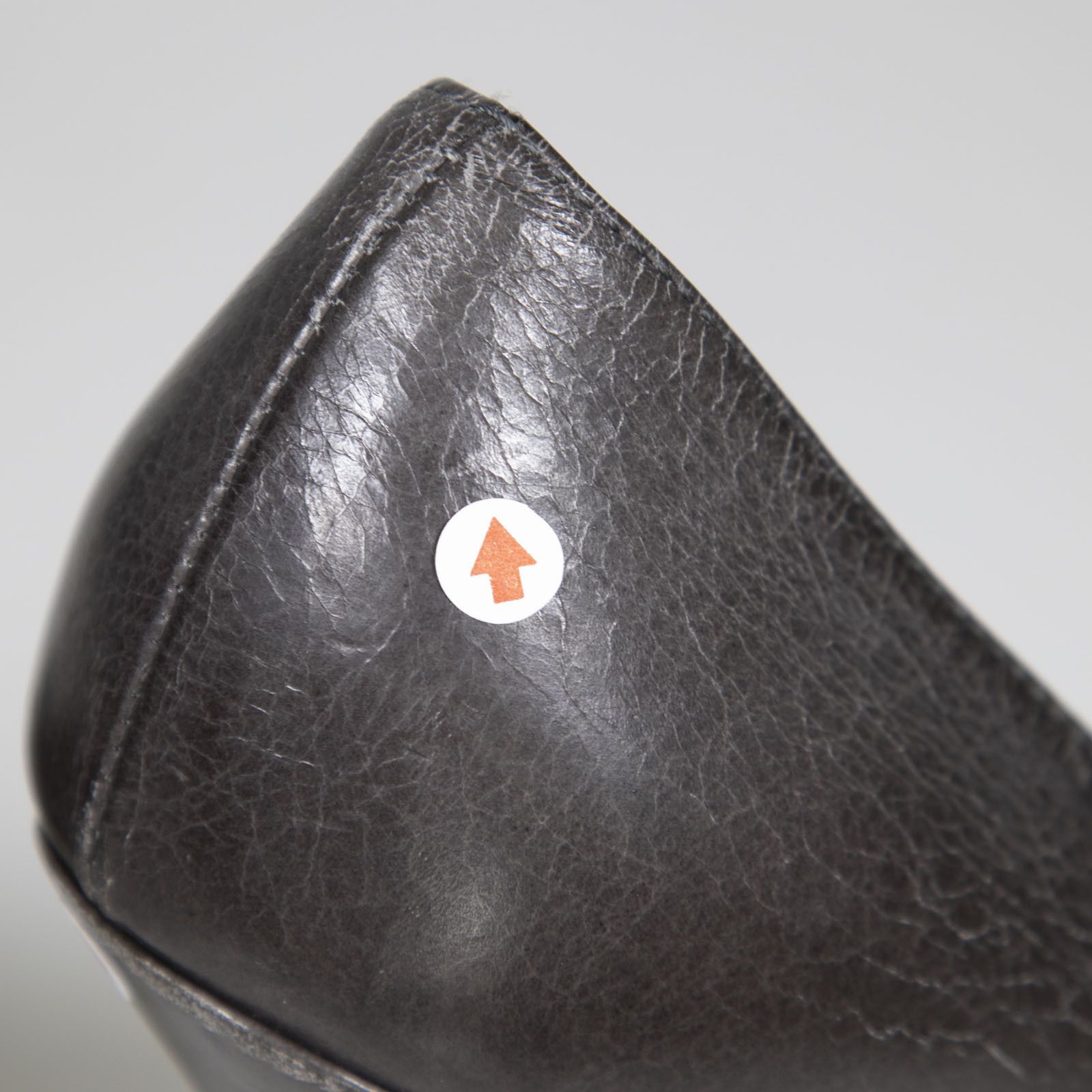 Prada Graphite Leather Peep Toe Heels Size US 10 / IT 40 - 22 Thumbnail