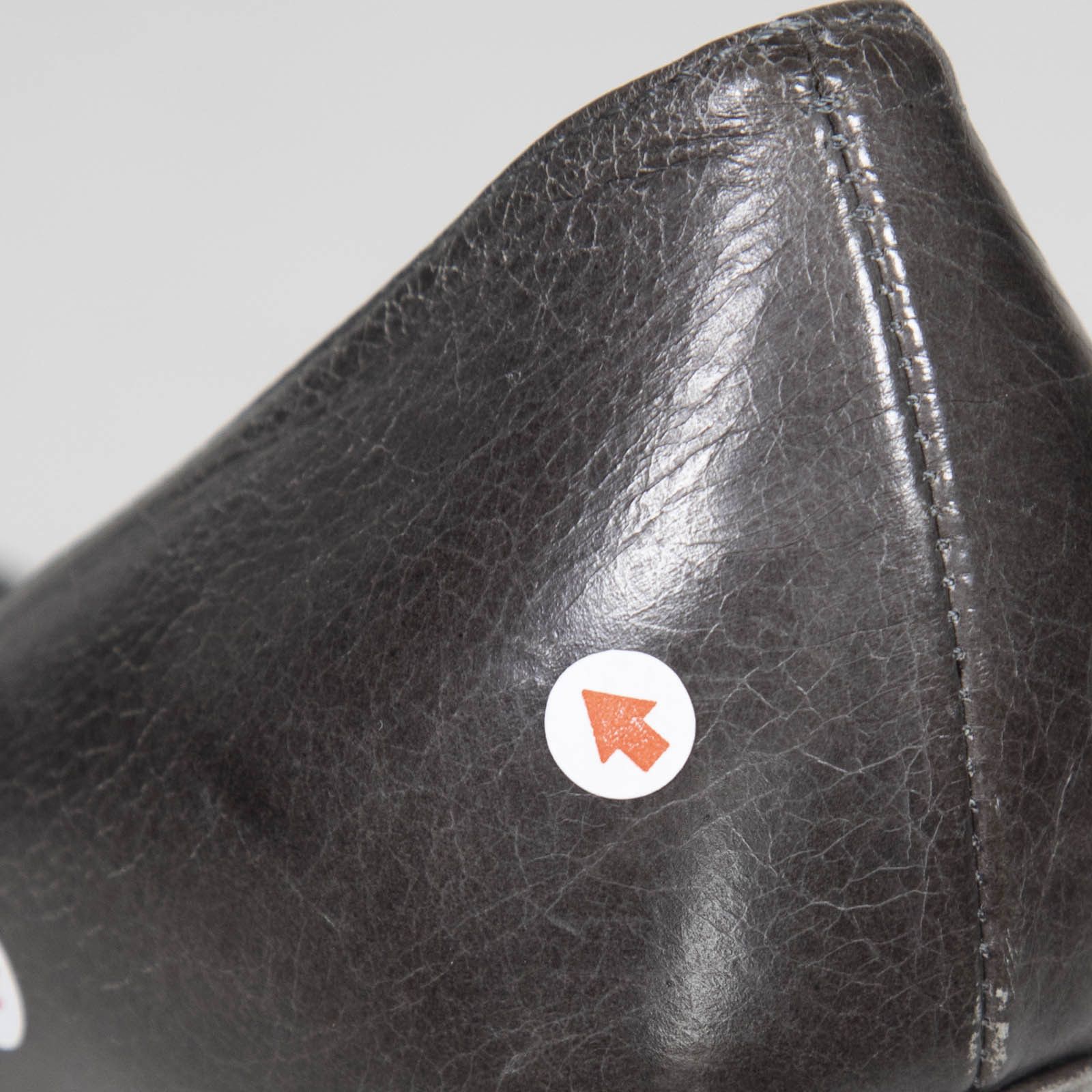 Prada Graphite Leather Peep Toe Heels Size US 10 / IT 40 - 15 Thumbnail