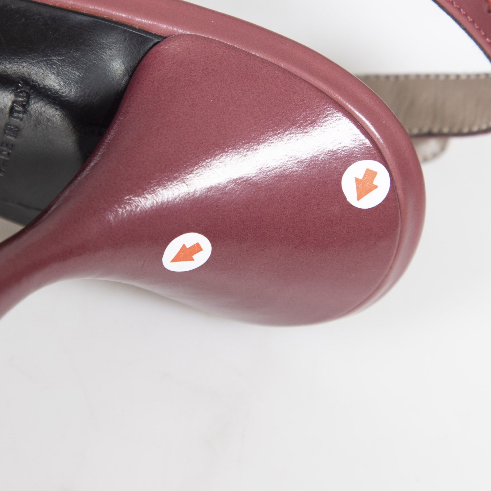 Bottega Veneta Burgundy Leather Slingback Heels Size US 10 / IT 40 - 7 Thumbnail