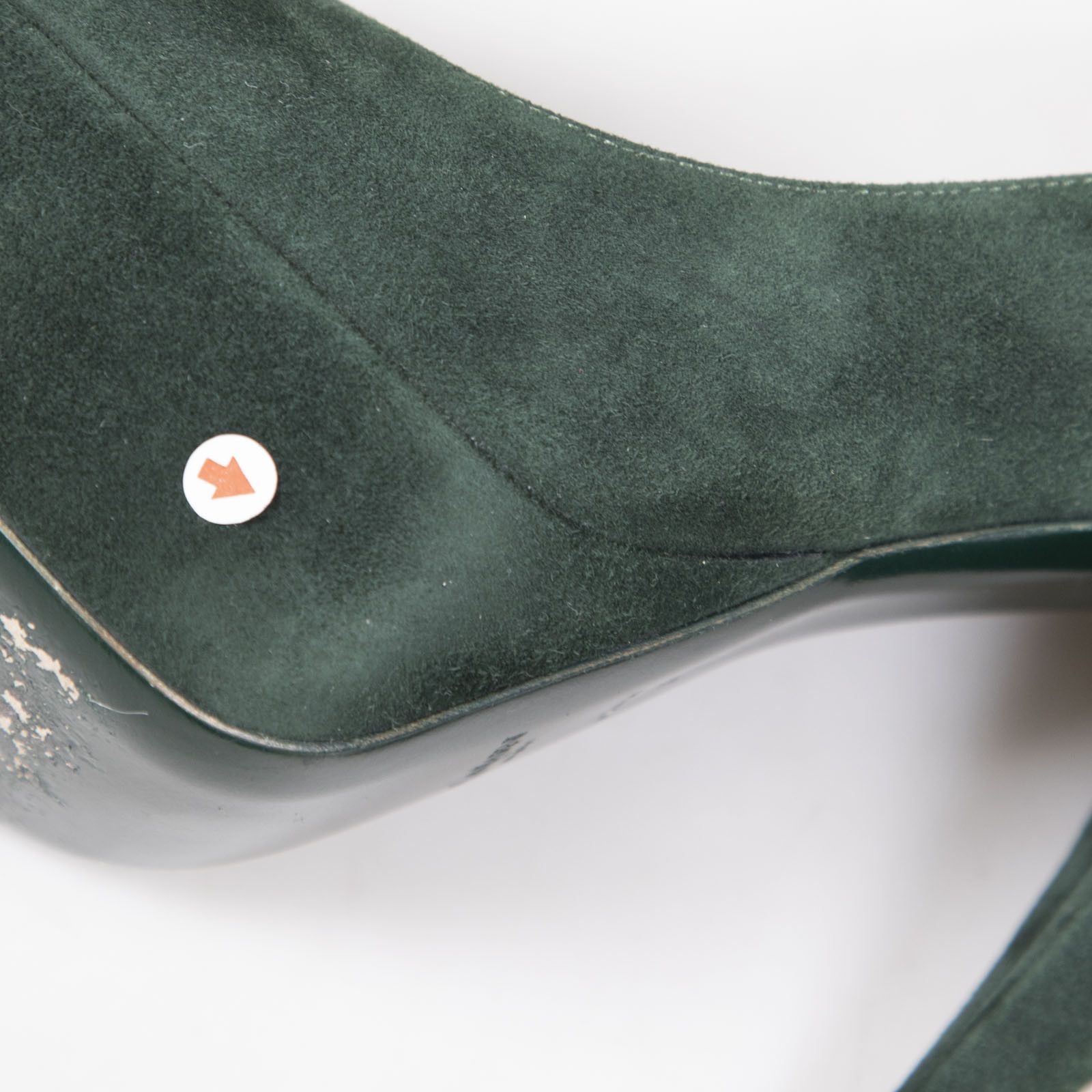 Saint Laurent Paris Green Suede Platform Pumps Size US 10 / IT 40 - 16 Thumbnail