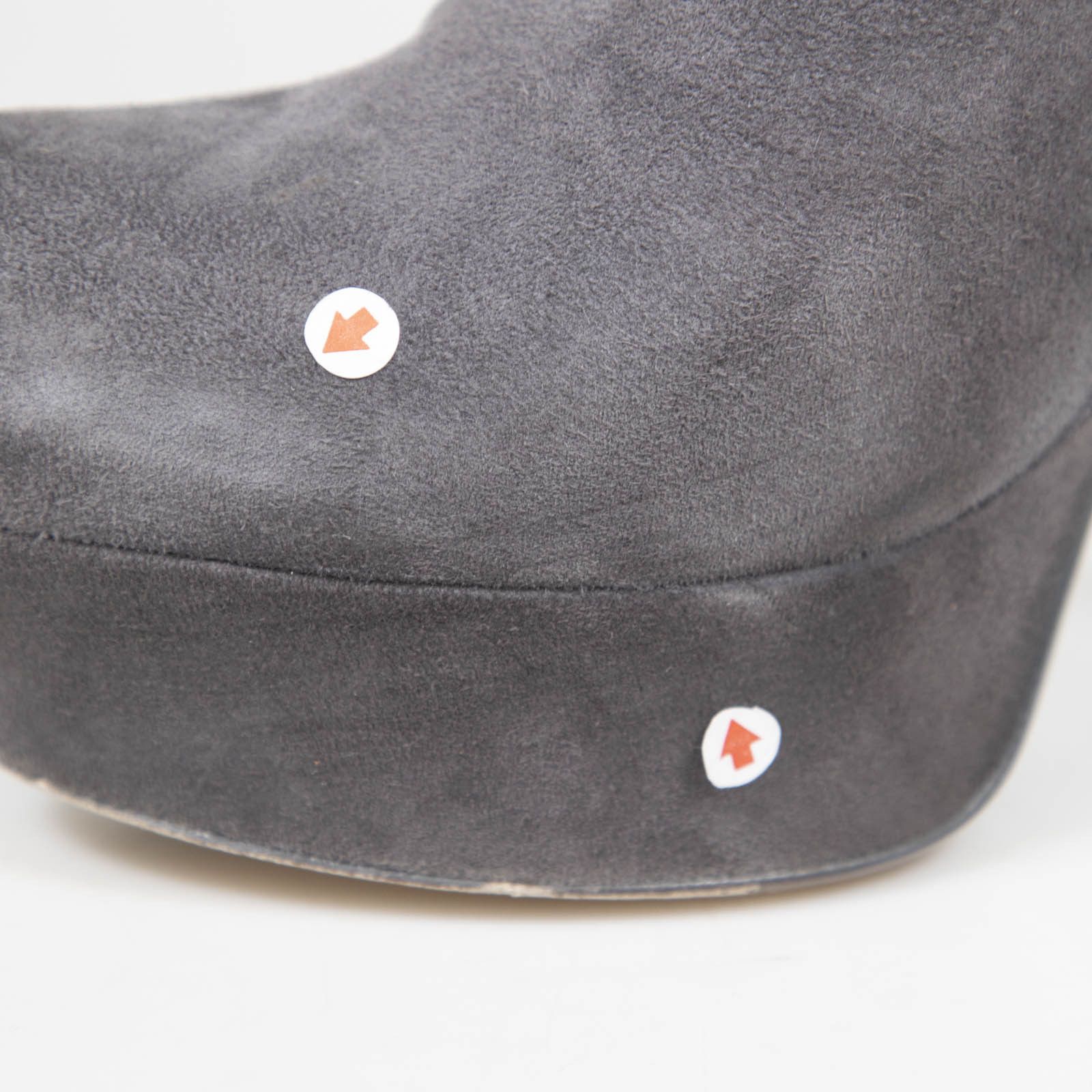 Saint Laurent Paris Grey Suede Palais 105 Double Strap Heels Size US 10.5 / IT 40.5 - 15 Thumbnail