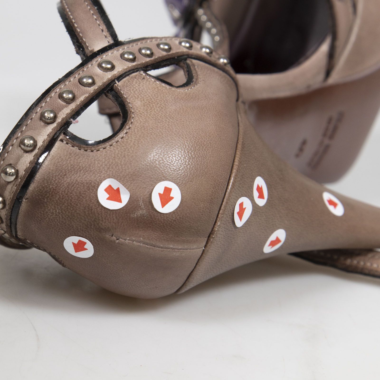 Miu Miu Mauve Leather Embellished Sandals Size US 10 / IT 40 - 7 Thumbnail