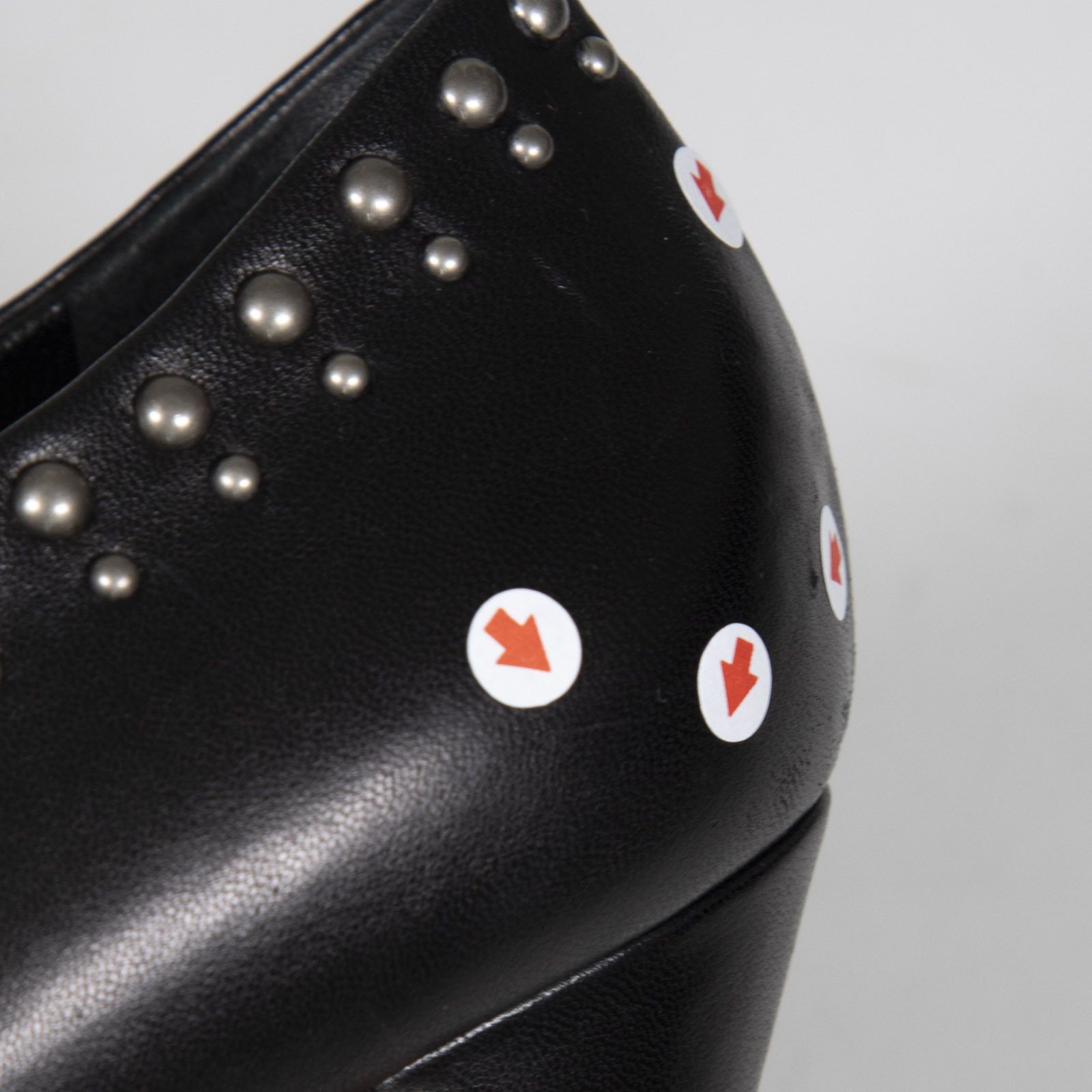Prada Black Leather Studded Ankle Boots Size US 10.5 / IT 40.5 - 11 Thumbnail