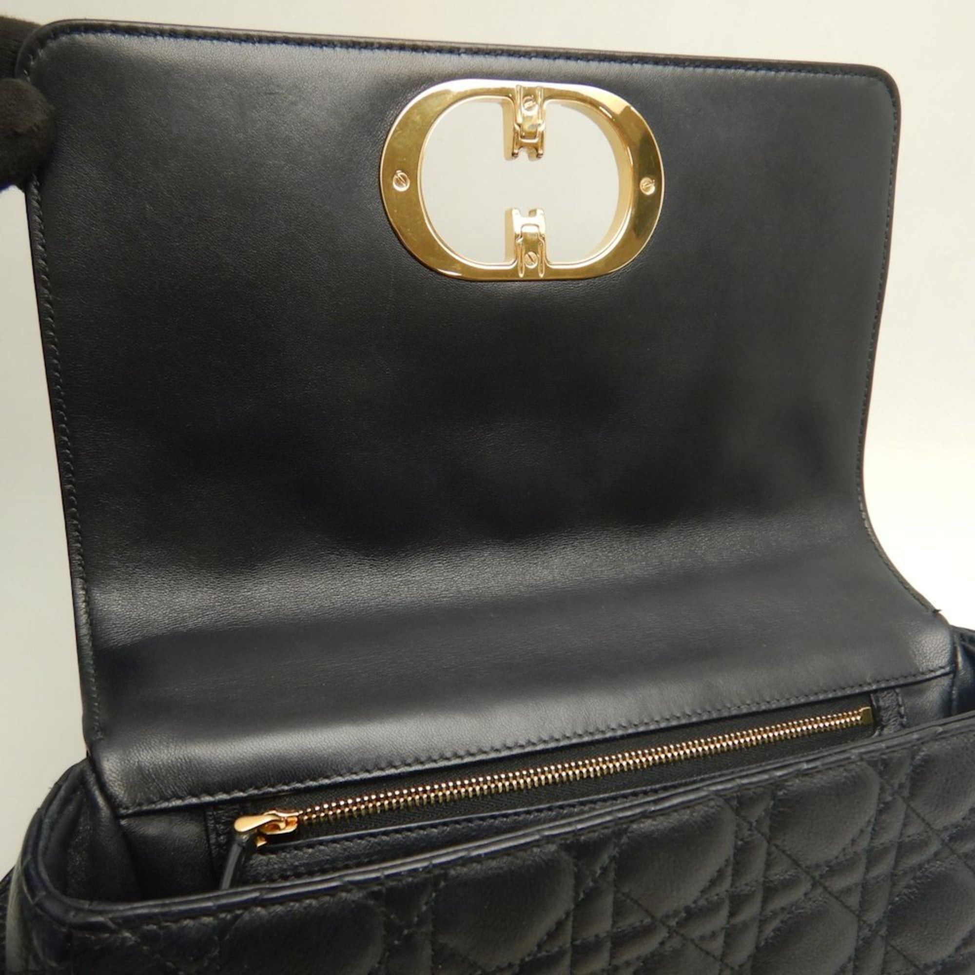 Dior Christian Dior Caro Medium Cannage Shoulder Bag M9242UWHC Black Women's 253615 Size ONE SIZE - 18 Thumbnail