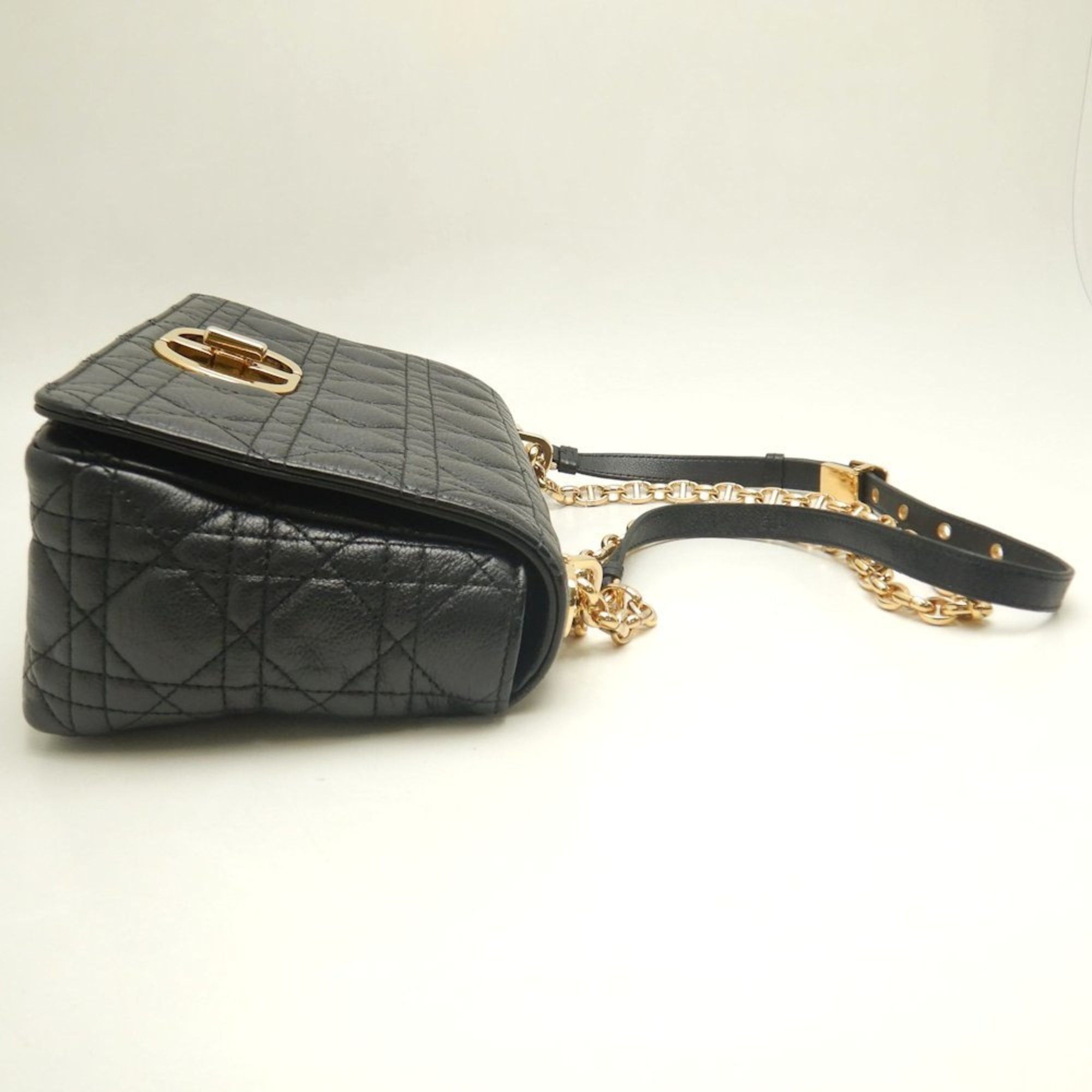Dior Christian Dior Caro Medium Cannage Shoulder Bag M9242UWHC Black Women's 253615 Size ONE SIZE - 6 Thumbnail