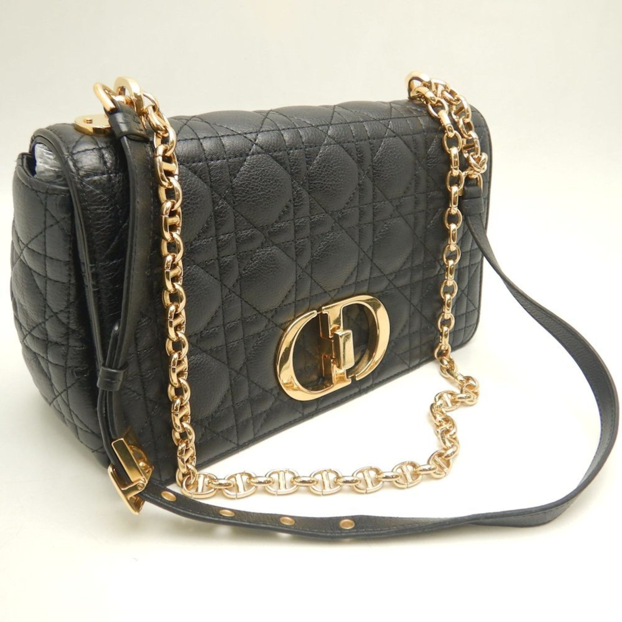 Dior Christian Dior Caro Medium Cannage Shoulder Bag M9242UWHC Black Women's 253615 Size ONE SIZE - 3 Thumbnail