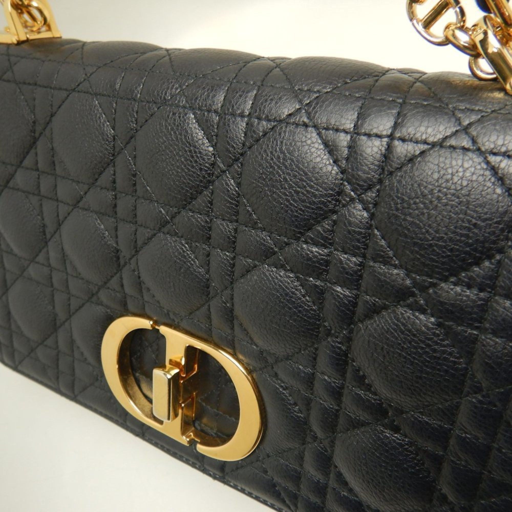 Dior Christian Dior Caro Medium Cannage Shoulder Bag M9242UWHC Black Women's 253615 Size ONE SIZE - 10 Thumbnail