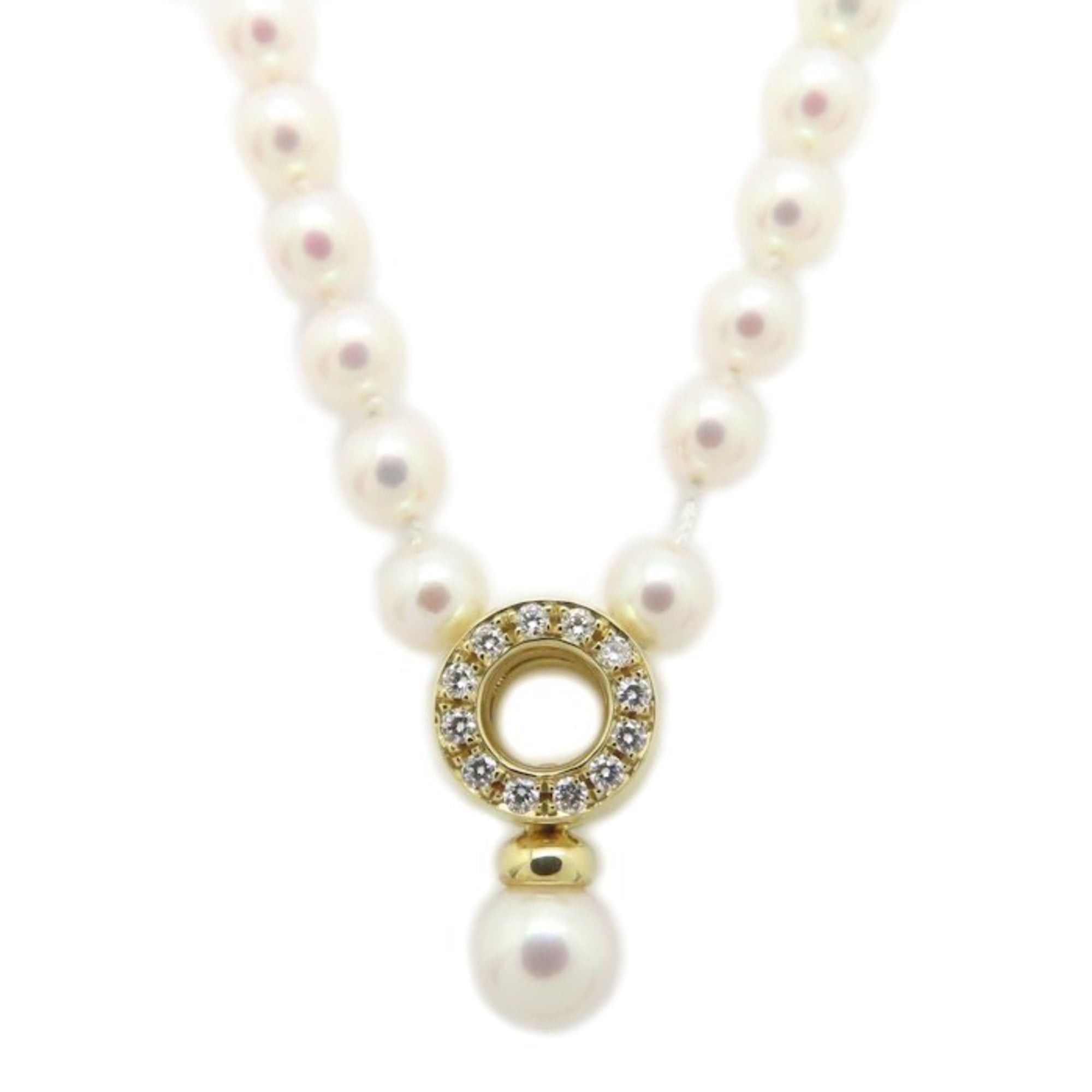 Tiffany & Co. TIFFANY&Co. Tiffany Door Knock Necklace, Pearl, Diamond, 18K Yellow Gold, Women's, 295203 Size ONE SIZE - 2 Thumbnail