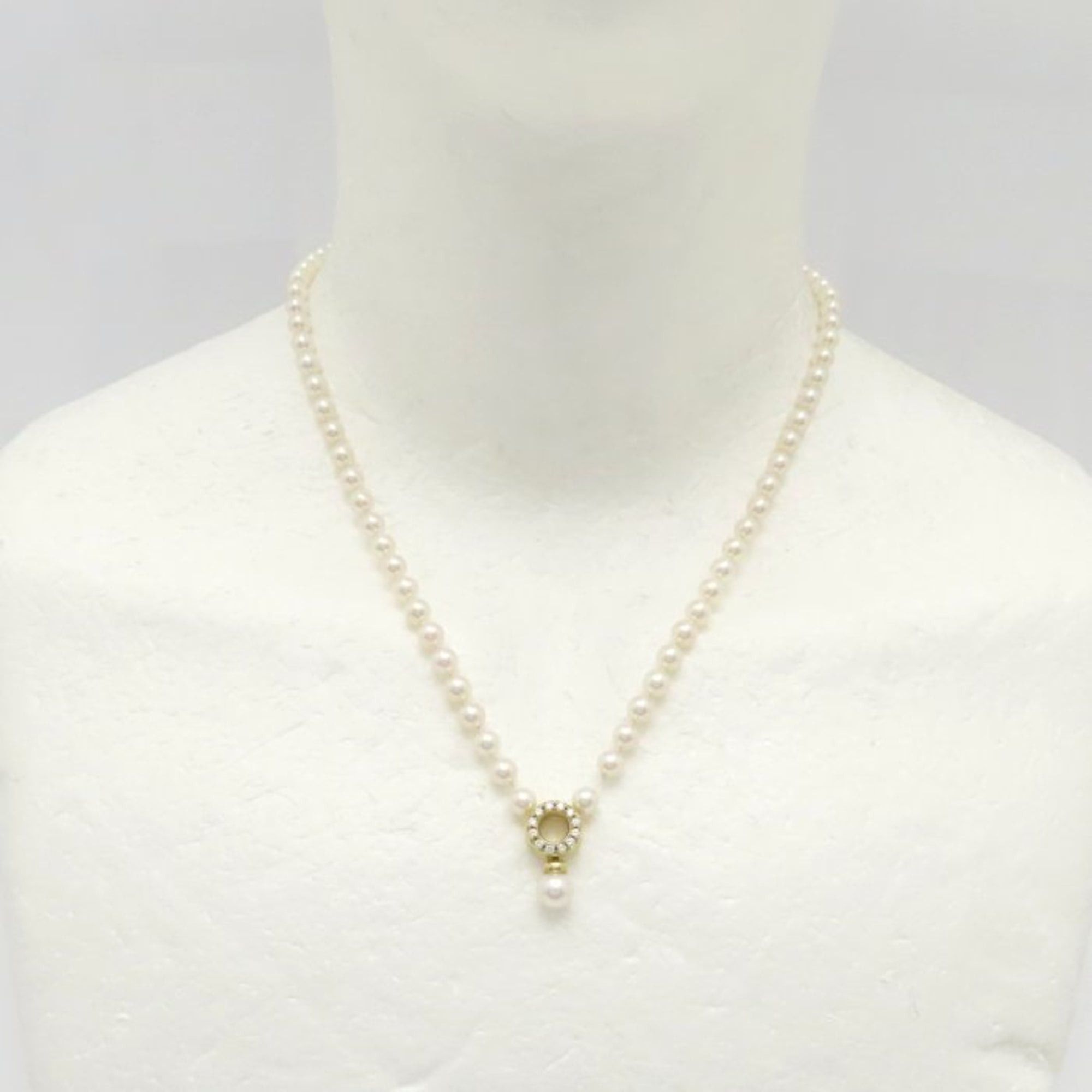 Tiffany & Co. TIFFANY&Co. Tiffany Door Knock Necklace, Pearl, Diamond, 18K Yellow Gold, Women's, 295203 Size ONE SIZE - 3 Thumbnail