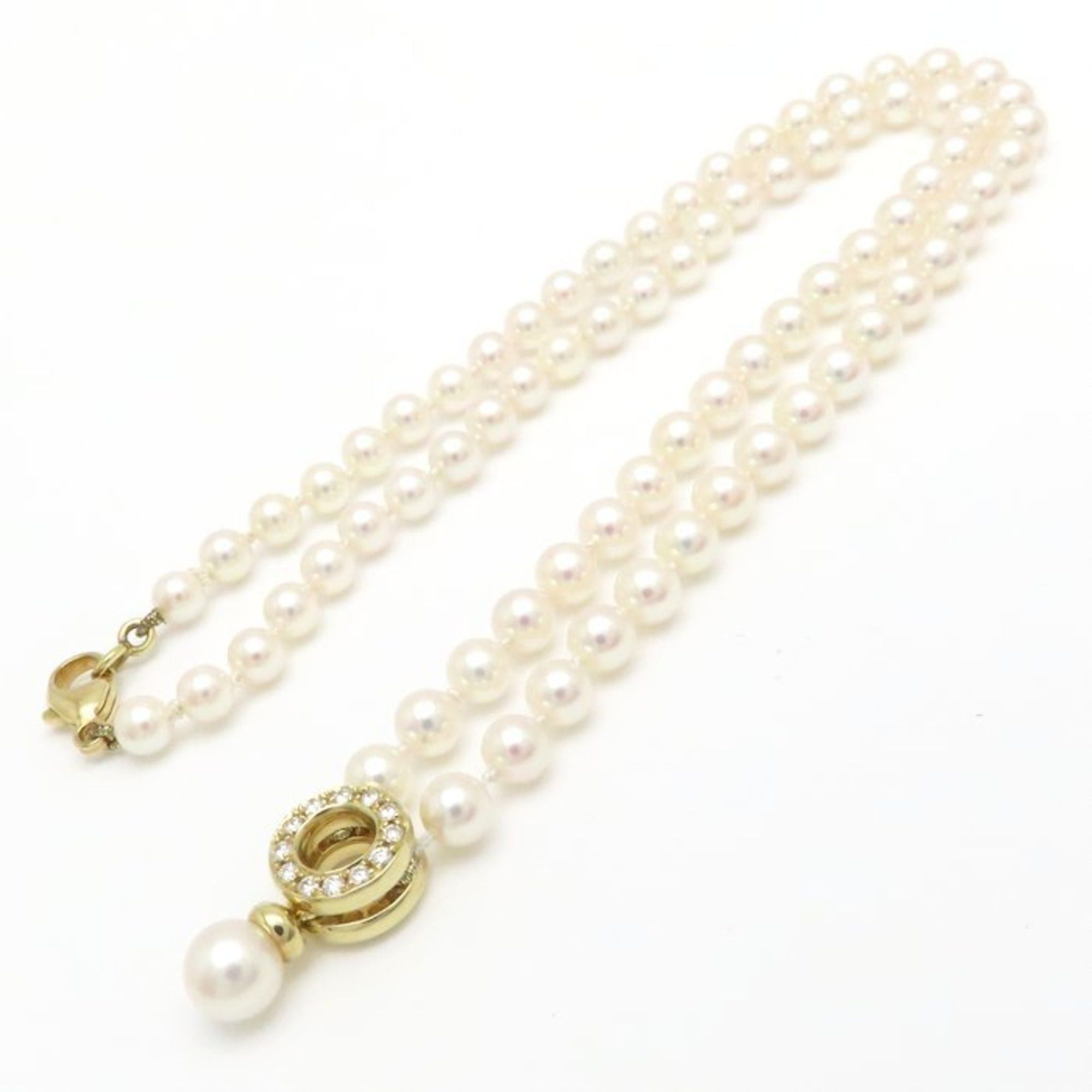Tiffany & Co. TIFFANY&Co. Tiffany Door Knock Necklace, Pearl, Diamond, 18K Yellow Gold, Women's, 295203 Size ONE SIZE - 4 Thumbnail
