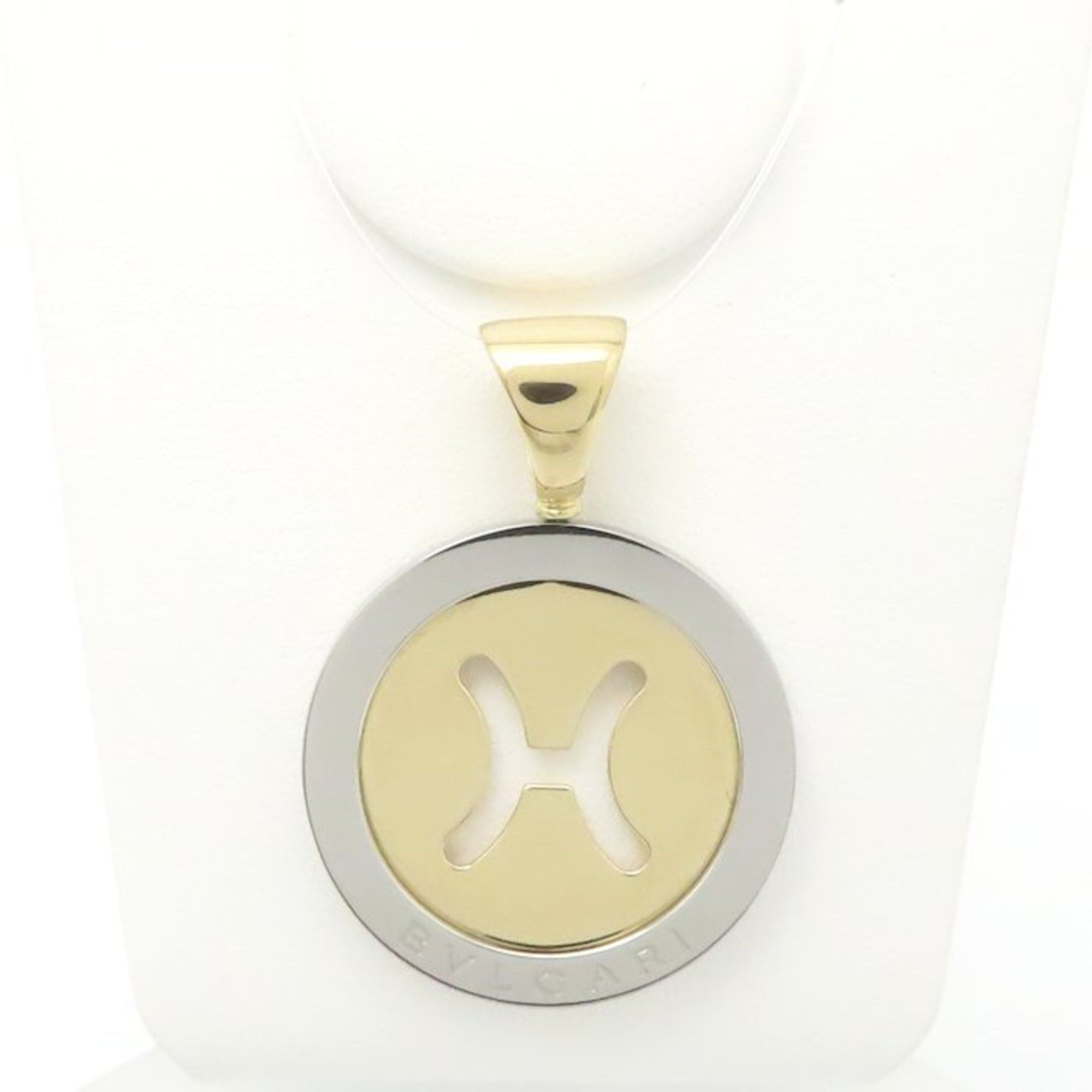 Bvlgari BVLGARI Tondo Pendant Top, Horoscope, Pisces Zodiac Sign, 18K Yellow Gold x Stainless Steel, Women's, 295215 Size ONE SIZE - 3 Thumbnail