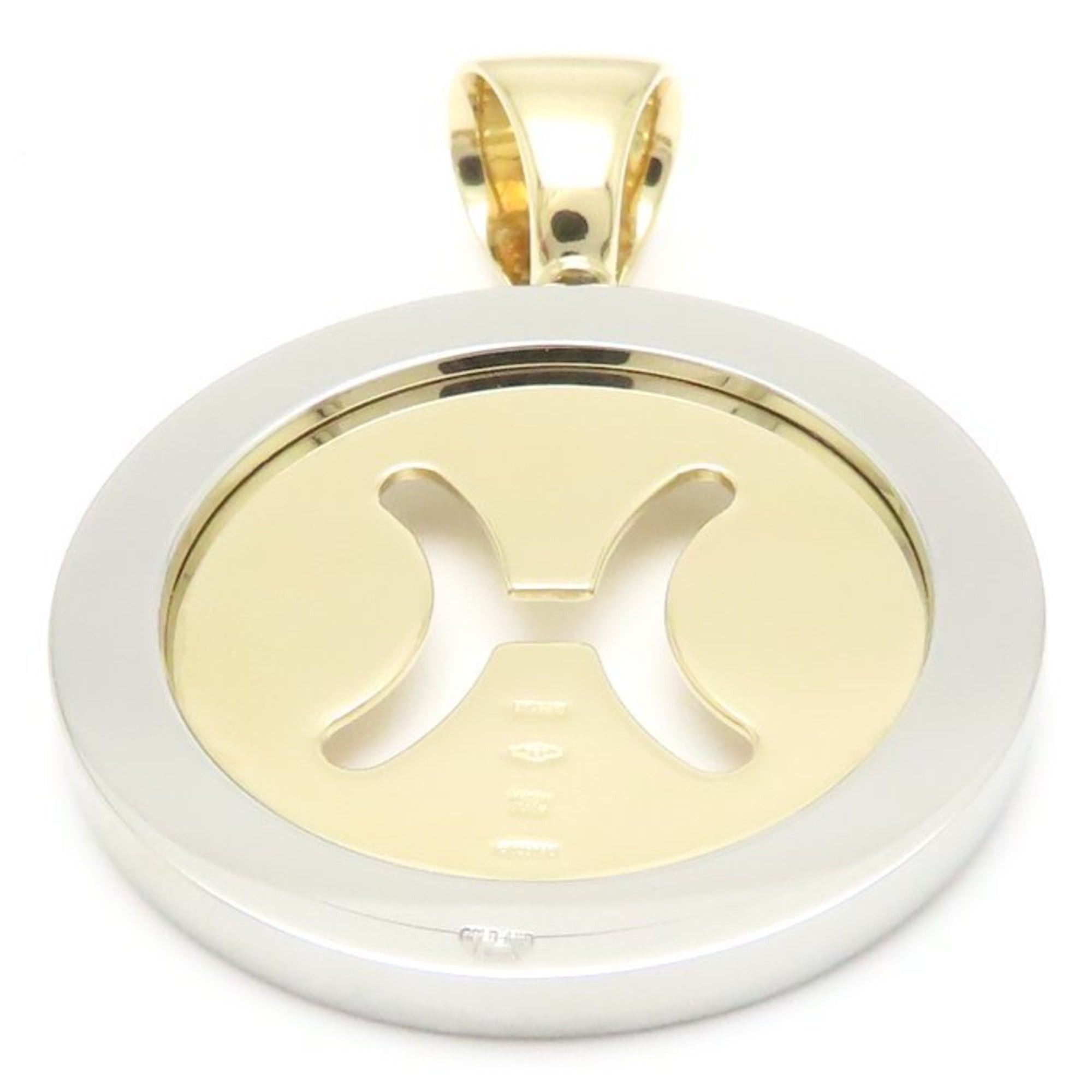 Bvlgari BVLGARI Tondo Pendant Top, Horoscope, Pisces Zodiac Sign, 18K Yellow Gold x Stainless Steel, Women's, 295215 Size ONE SIZE - 4 Thumbnail