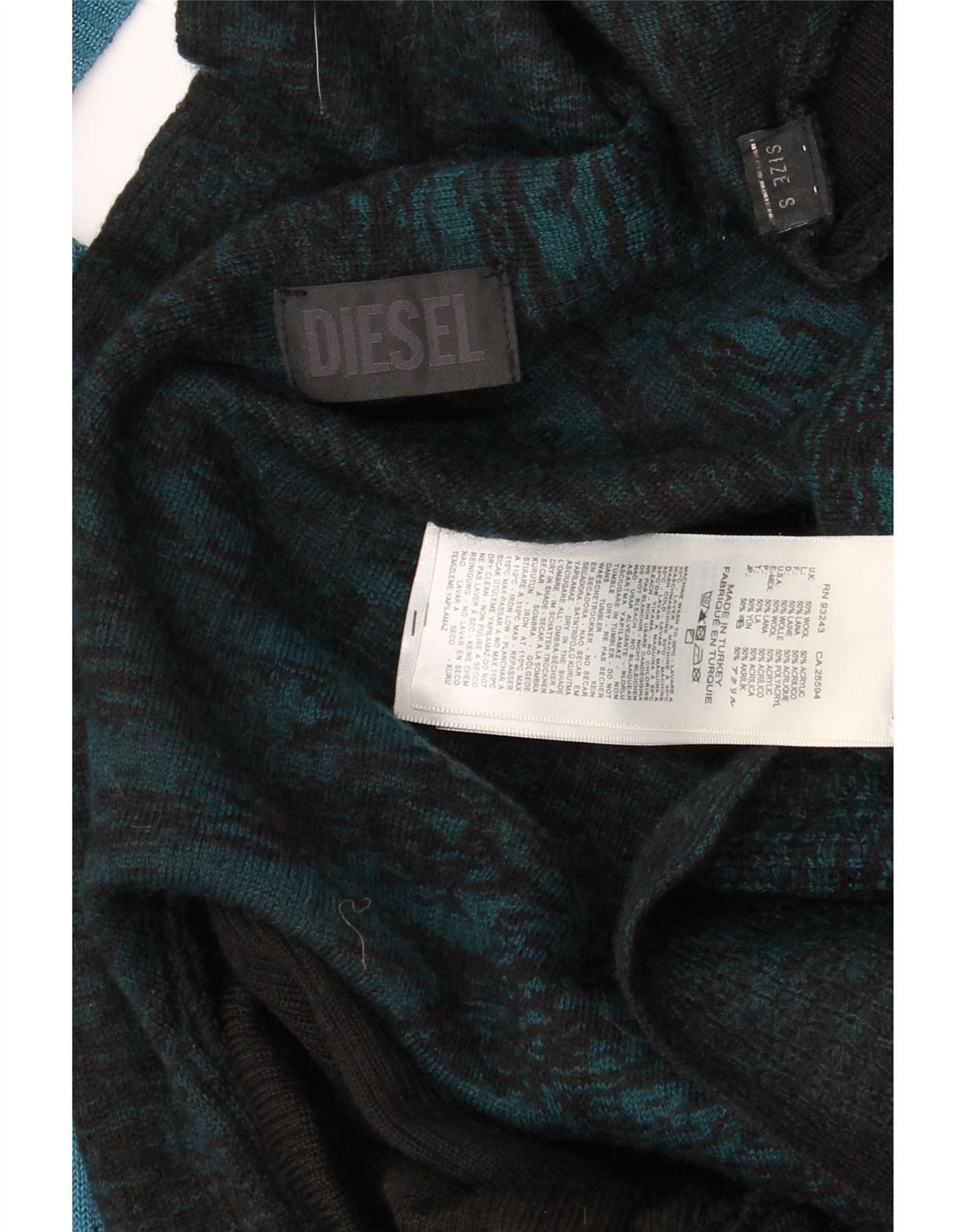 Diesel Womens Overd Longline Cardigan Sweater UK 10 Small Green Woo Size XS / US 0-2 / IT 36-38 - 3 Thumbnail