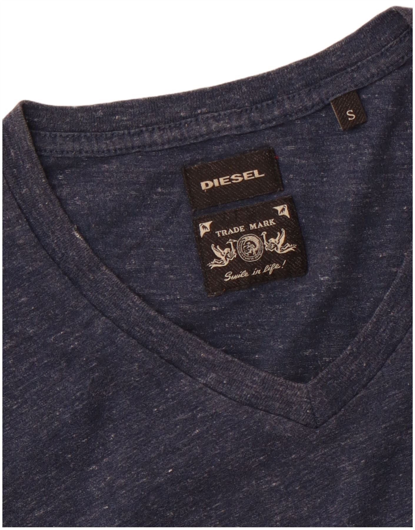 Diesel Mens T-Shirt Top Small Navy Blue Flecked Size US S / EU 44-46 / 1 - 3 Thumbnail