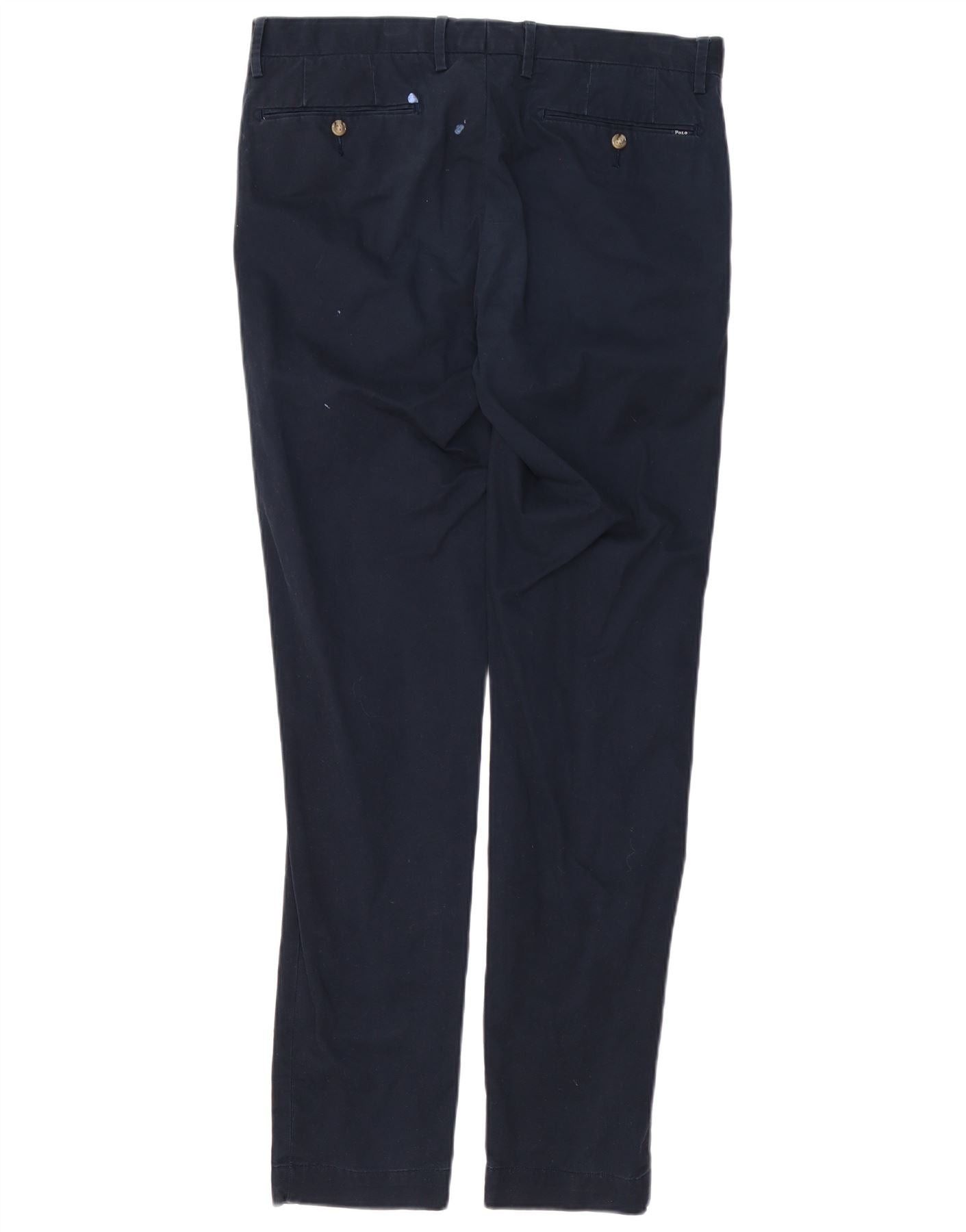 Polo Ralph Lauren Mens Tailored Fit Suit Trousers W34 L34 Navy Blue Size 34R - 2 Thumbnail
