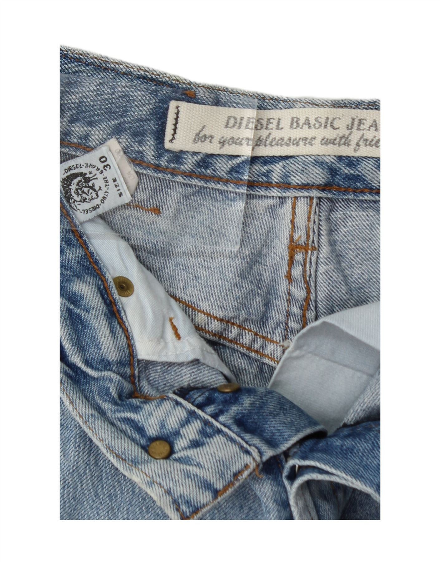 Diesel Mens Straight Jeans W30 L33 Blue Cotton Size US 30 / EU 46 - 4 Thumbnail