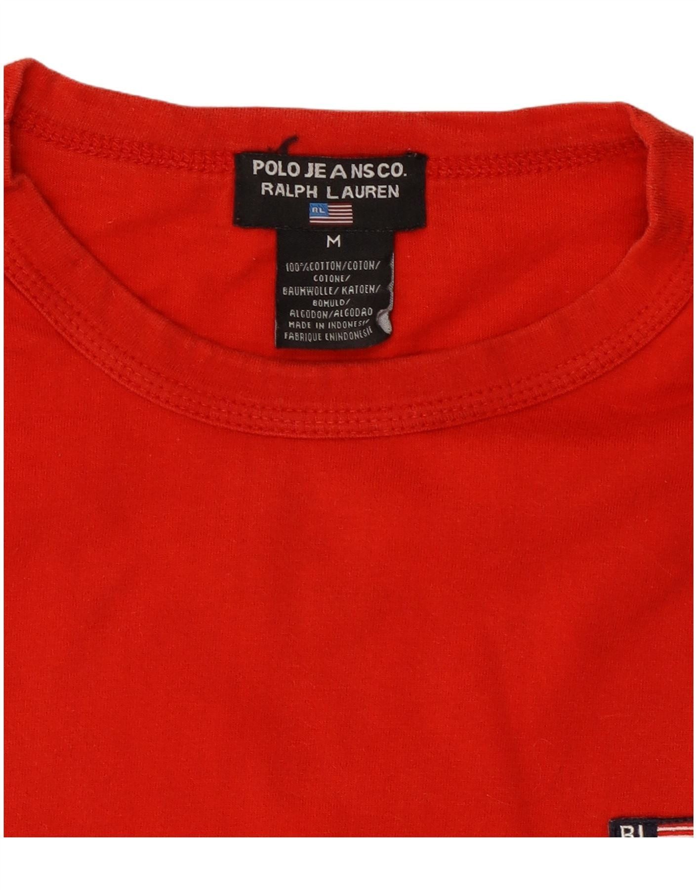 Ralph Lauren Mens Graphic T-Shirt Top Medium Red Cotton Size US M / EU 48-50 / 2 - 3 Thumbnail