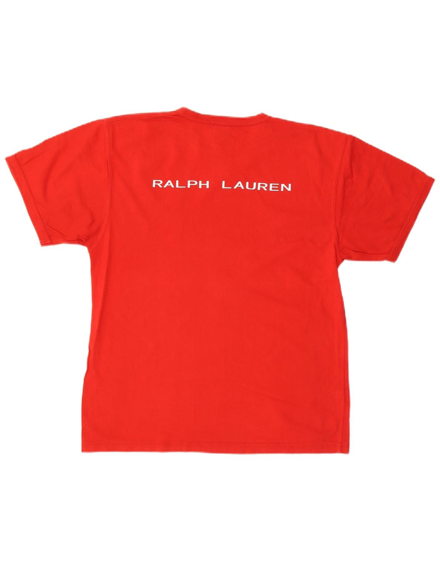 Ralph Lauren Mens Graphic T-Shirt Top Medium Red Cotton Size US M / EU 48-50 / 2 - 2 Thumbnail