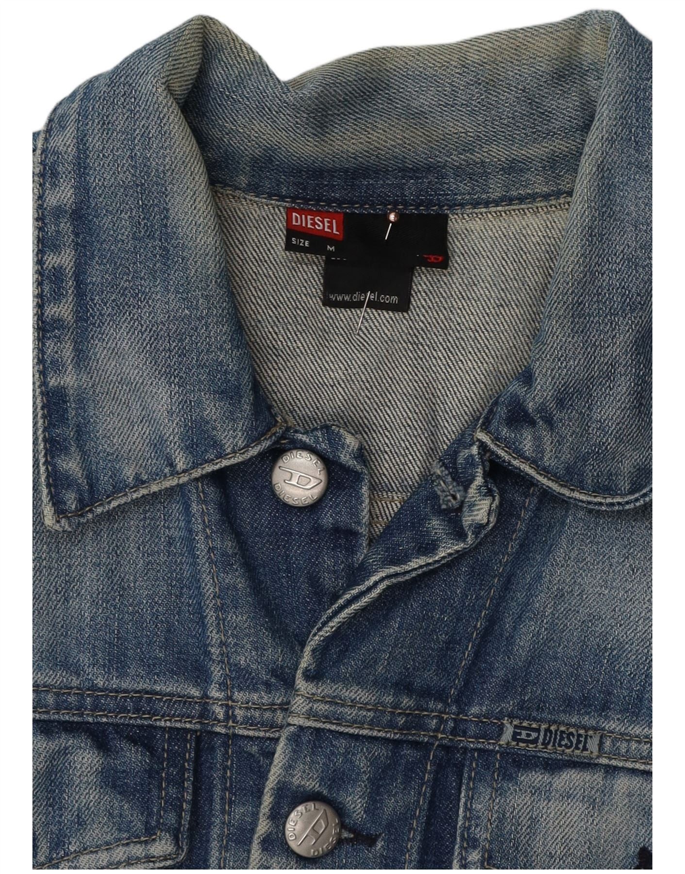 Diesel Boys Denim Jacket 9-10 Years Medium Blue Cotton Size M / US 6-8 / IT 42-44 - 3 Thumbnail