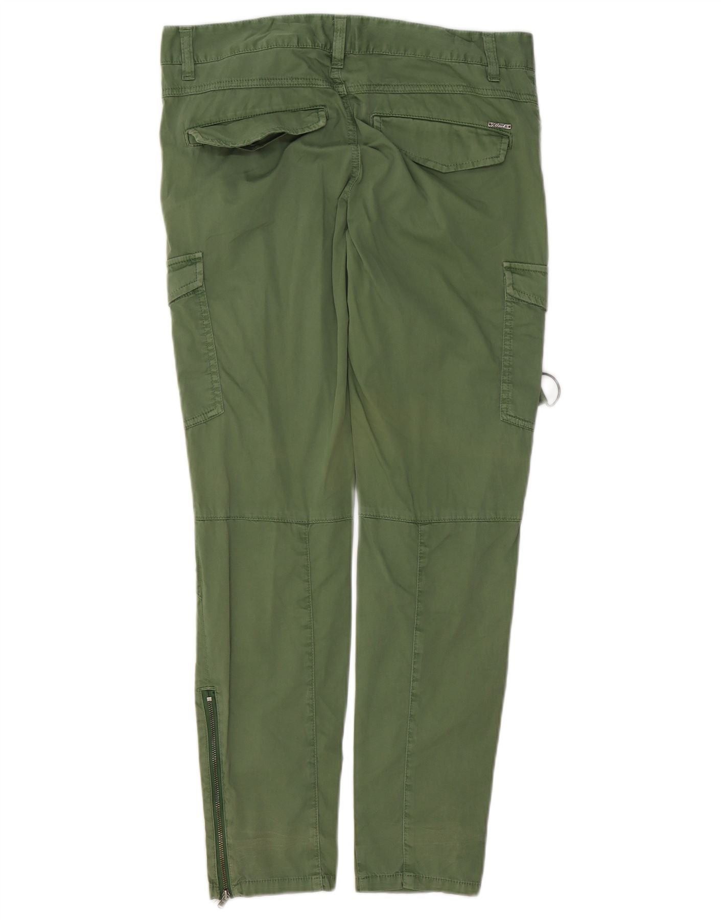 Diesel Womens Slim Cargo Trousers W30 L30 Green Cotton Size 24" / US 00 / IT 34 - 2 Thumbnail