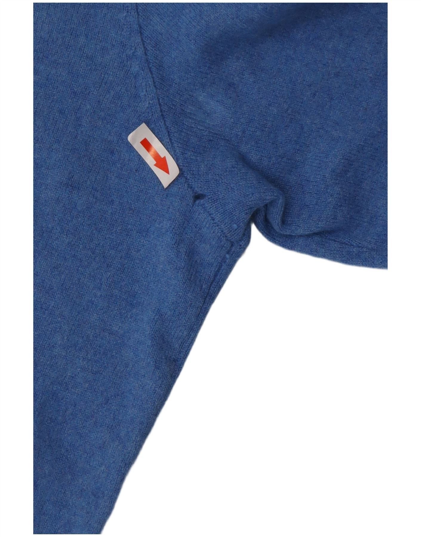 Polo Ralph Lauren Womens V-Neck Jumper Sweater UK 18 XL Blue Merino Wool Size M / US 6-8 / IT 42-44 - 3 Thumbnail