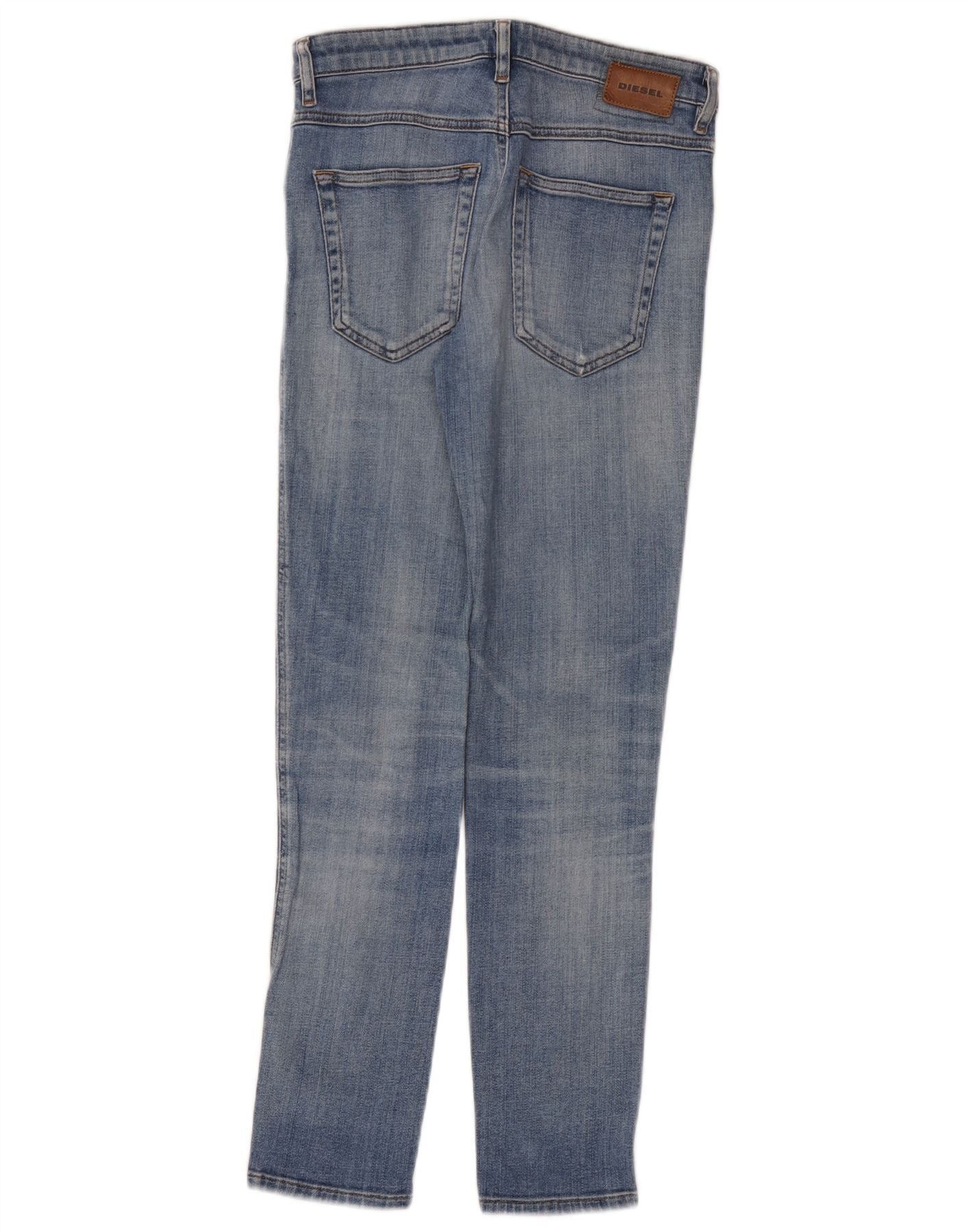 Diesel Womens Babhila Distressed Slim Fit Skinny Jeans W26 L28 Blue Size 42" / US 20 - 2 Thumbnail