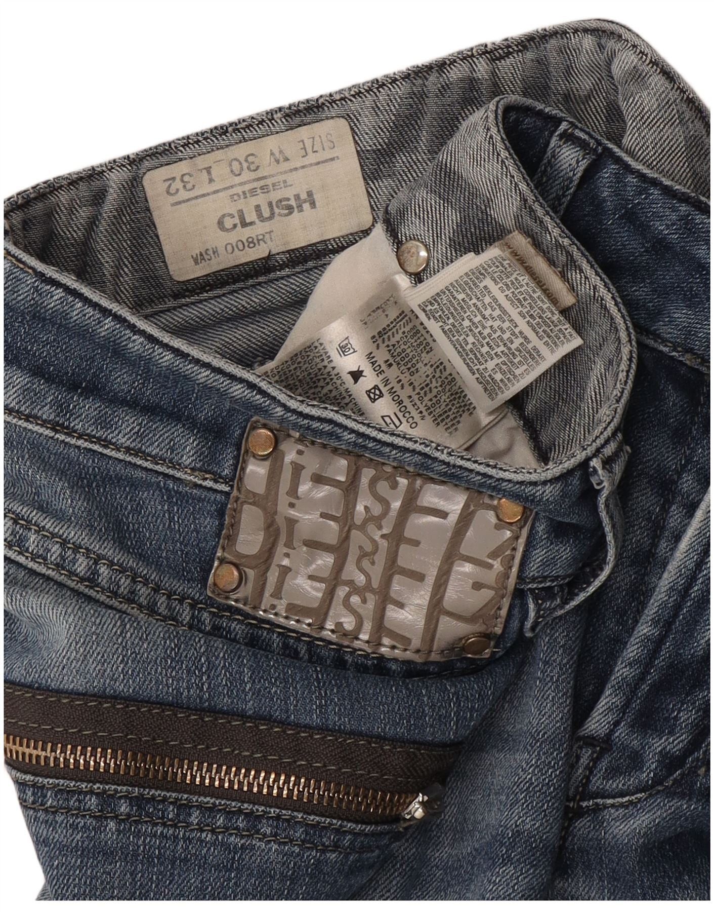 Diesel Womens Clush Skinny Cropped Jeans W30 L27 Blue Cotton Size 42" / US 20 - 4 Thumbnail