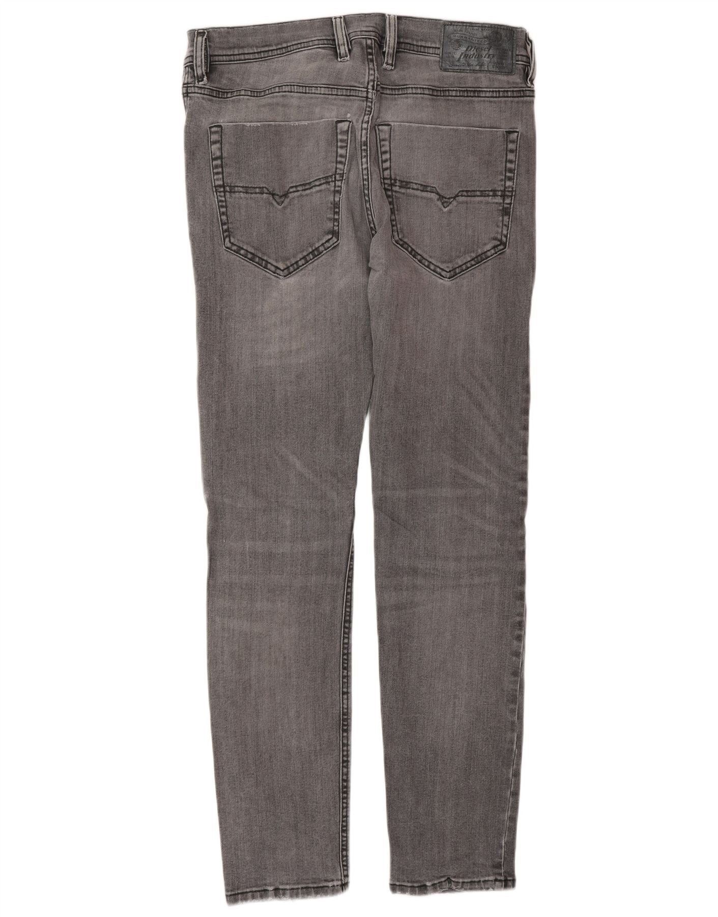 Diesel Mens Skinny Jeans W29 L30 Grey Cotton Size US 29 - 2 Thumbnail