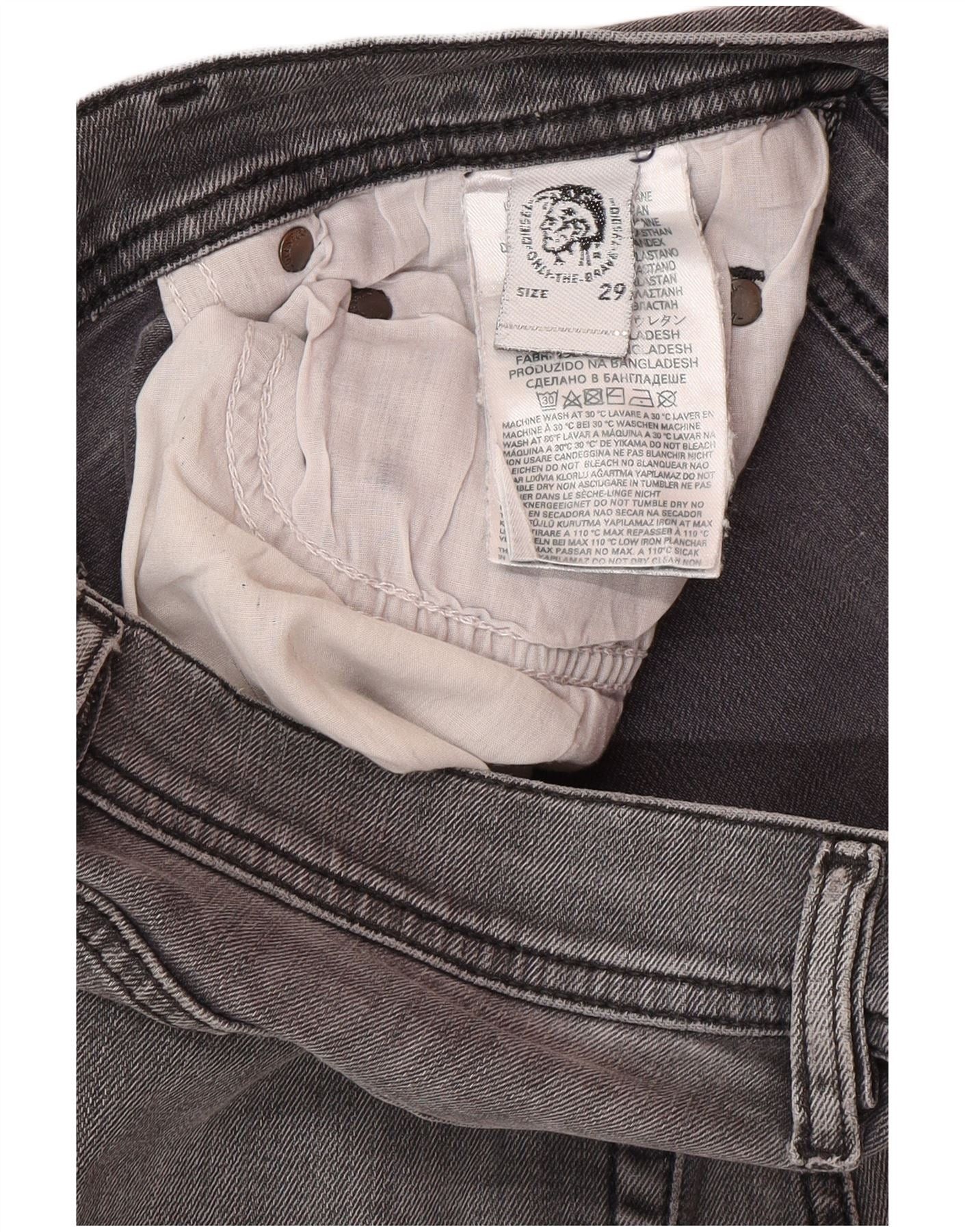 Diesel Mens Skinny Jeans W29 L30 Grey Cotton Size US 29 - 5 Thumbnail
