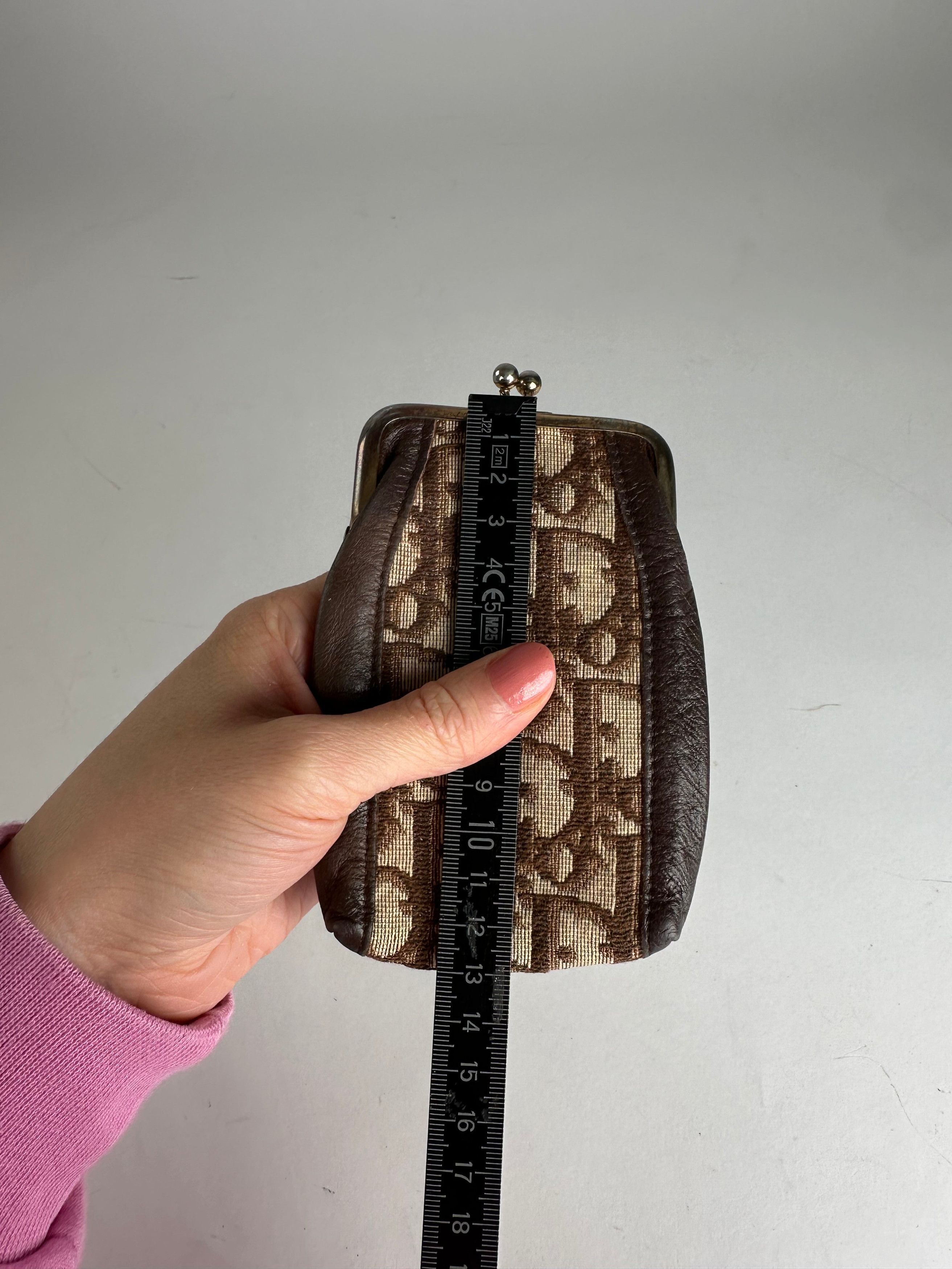 Dior Vintage Oblique Monogram Purse Beige Brown Size ONE SIZE - 5 Thumbnail