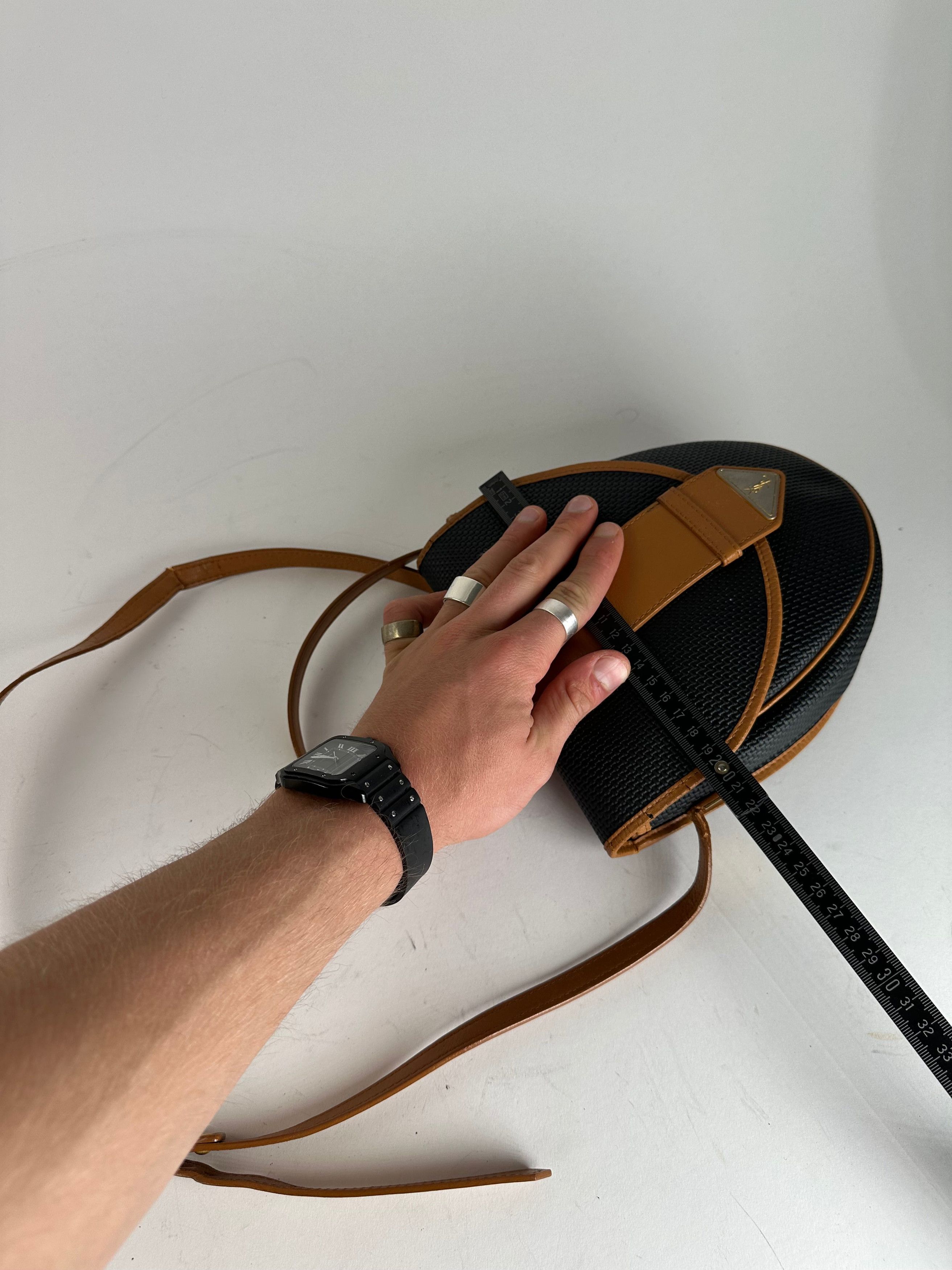 Other Vintage Yves Saint Laurent Leather Canvas Crossbody Bag Blac Size ONE SIZE - 12 Thumbnail