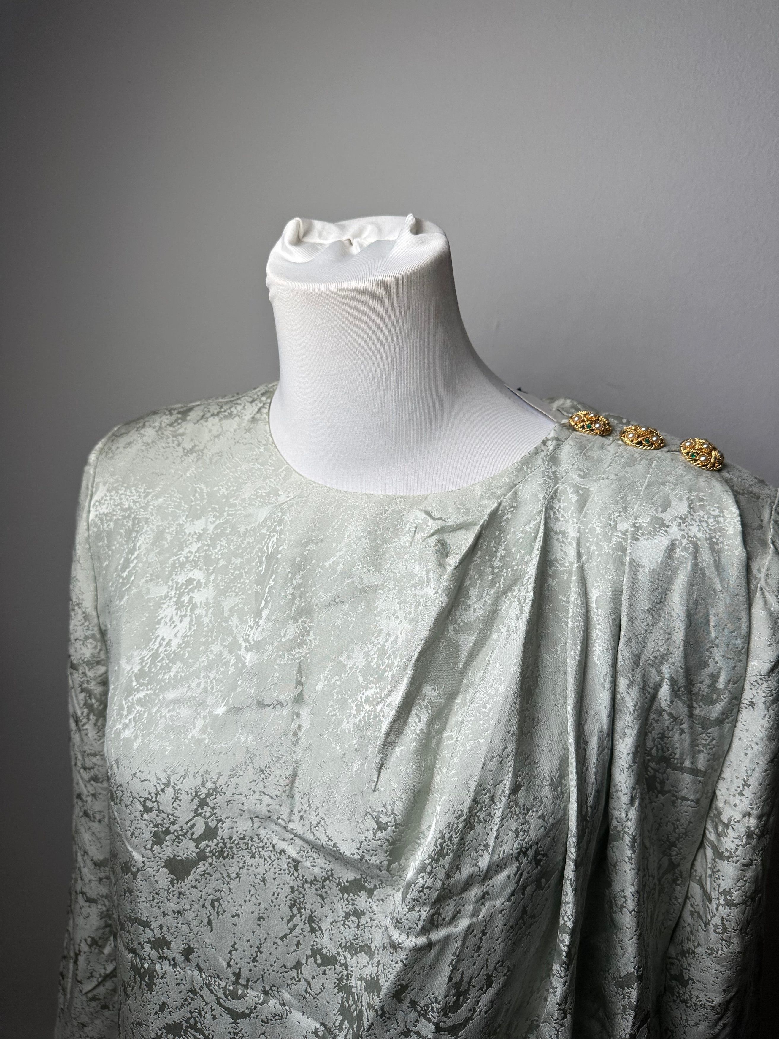 Givenchy Vintage Abstract Dress Grey Turquoise L Size L / US 10 / IT 46 - 3 Thumbnail