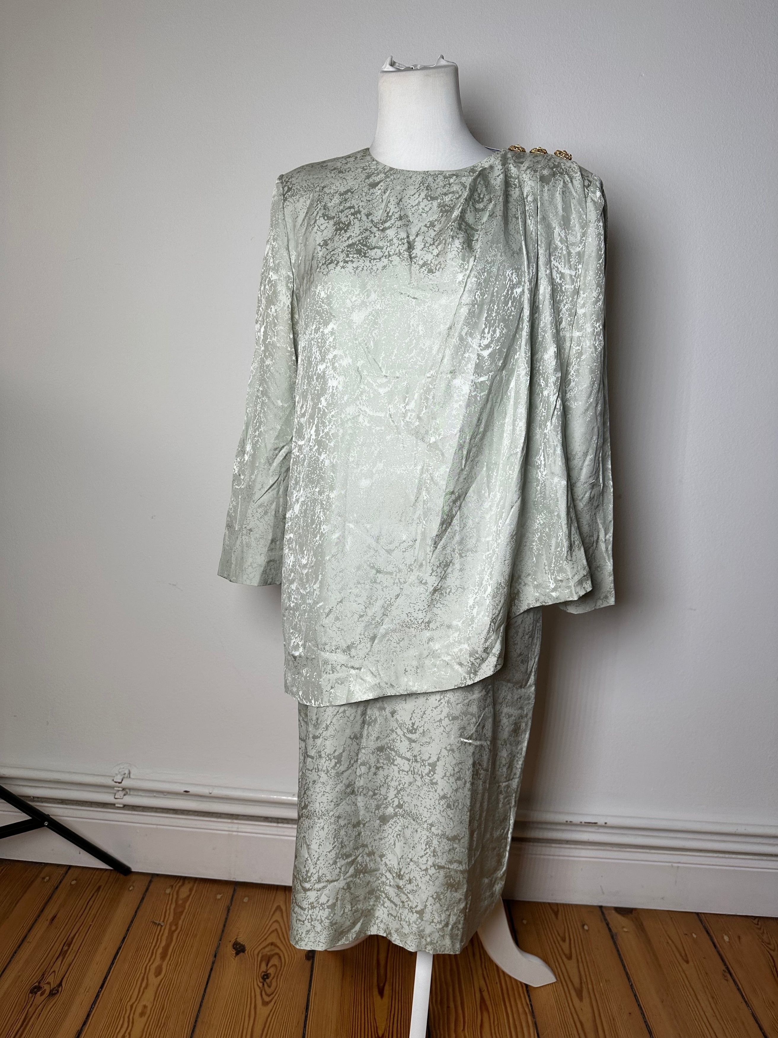 Givenchy Vintage Abstract Dress Grey Turquoise L Size L / US 10 / IT 46 - 2 Thumbnail
