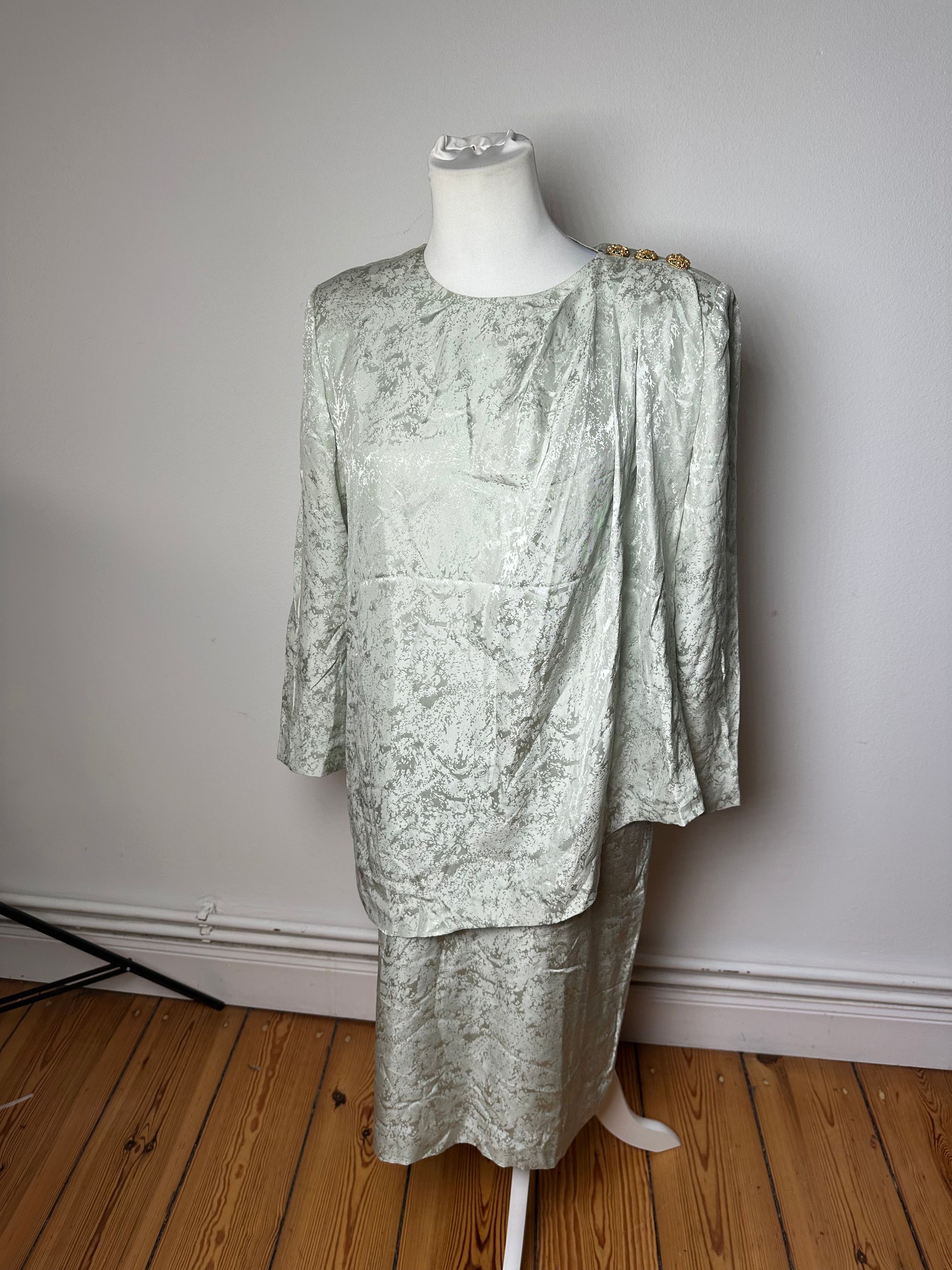 Givenchy Vintage Abstract Dress Grey Turquoise L Size L / US 10 / IT 46 - 9 Thumbnail